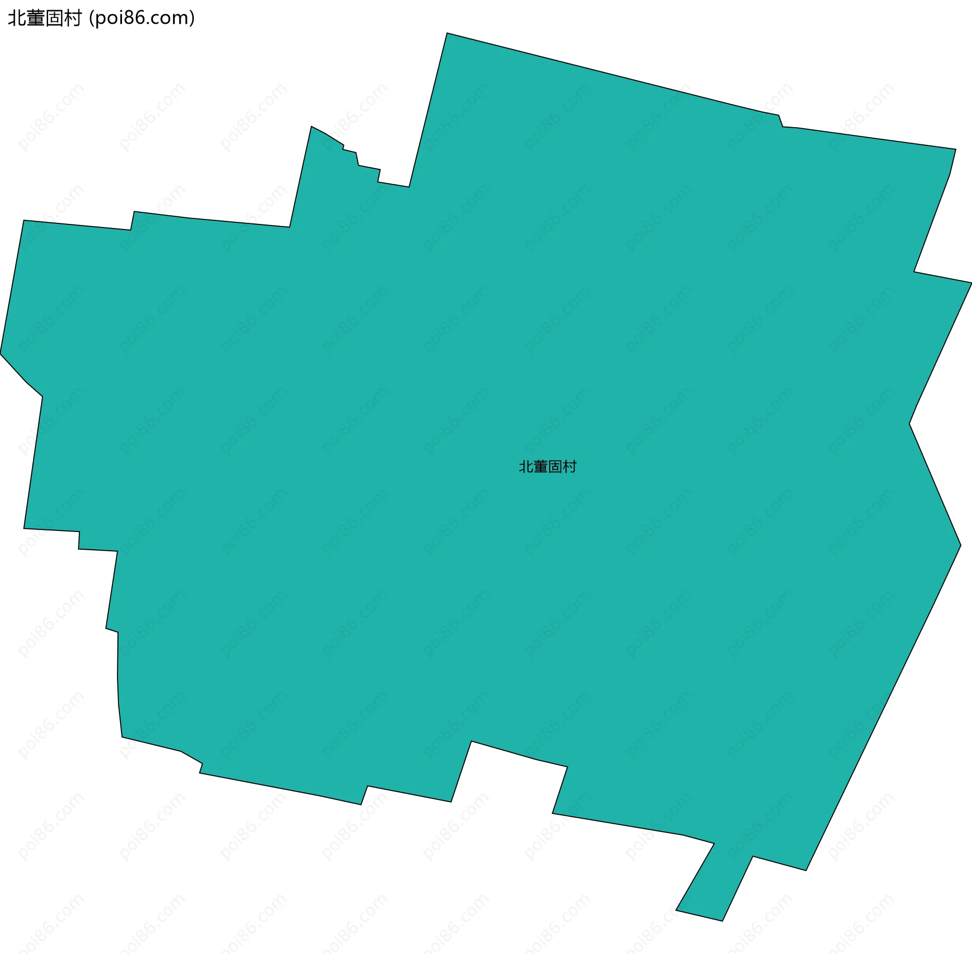北董固村边界地图