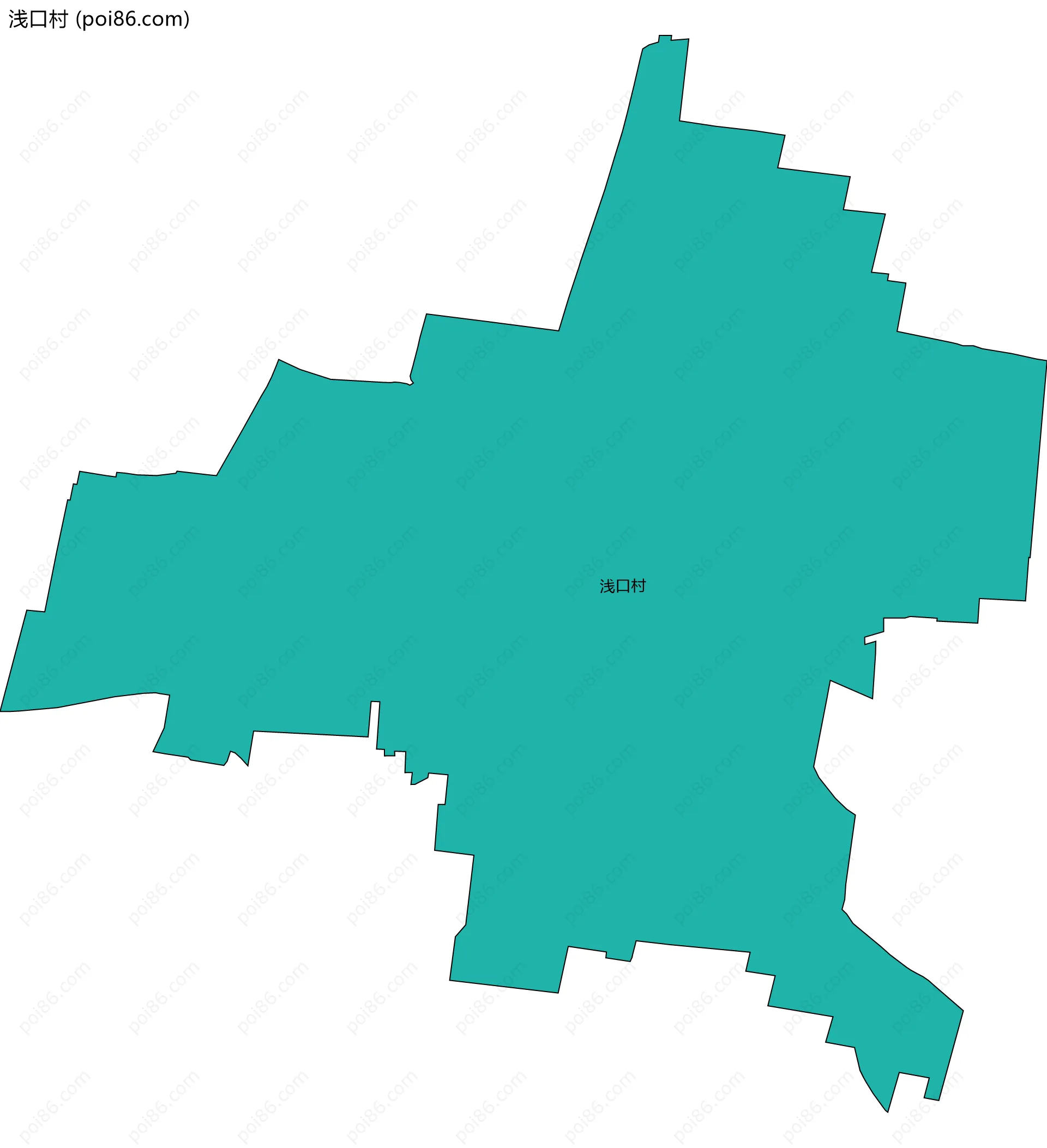 浅口村边界地图