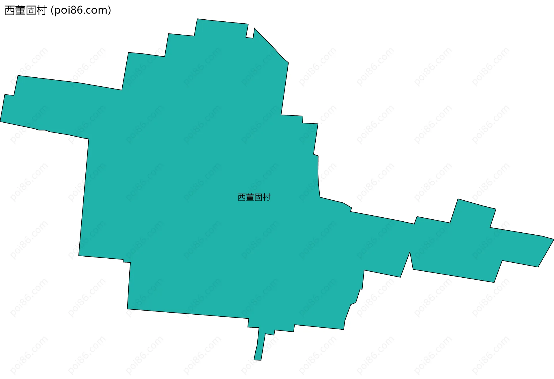 西董固村边界地图