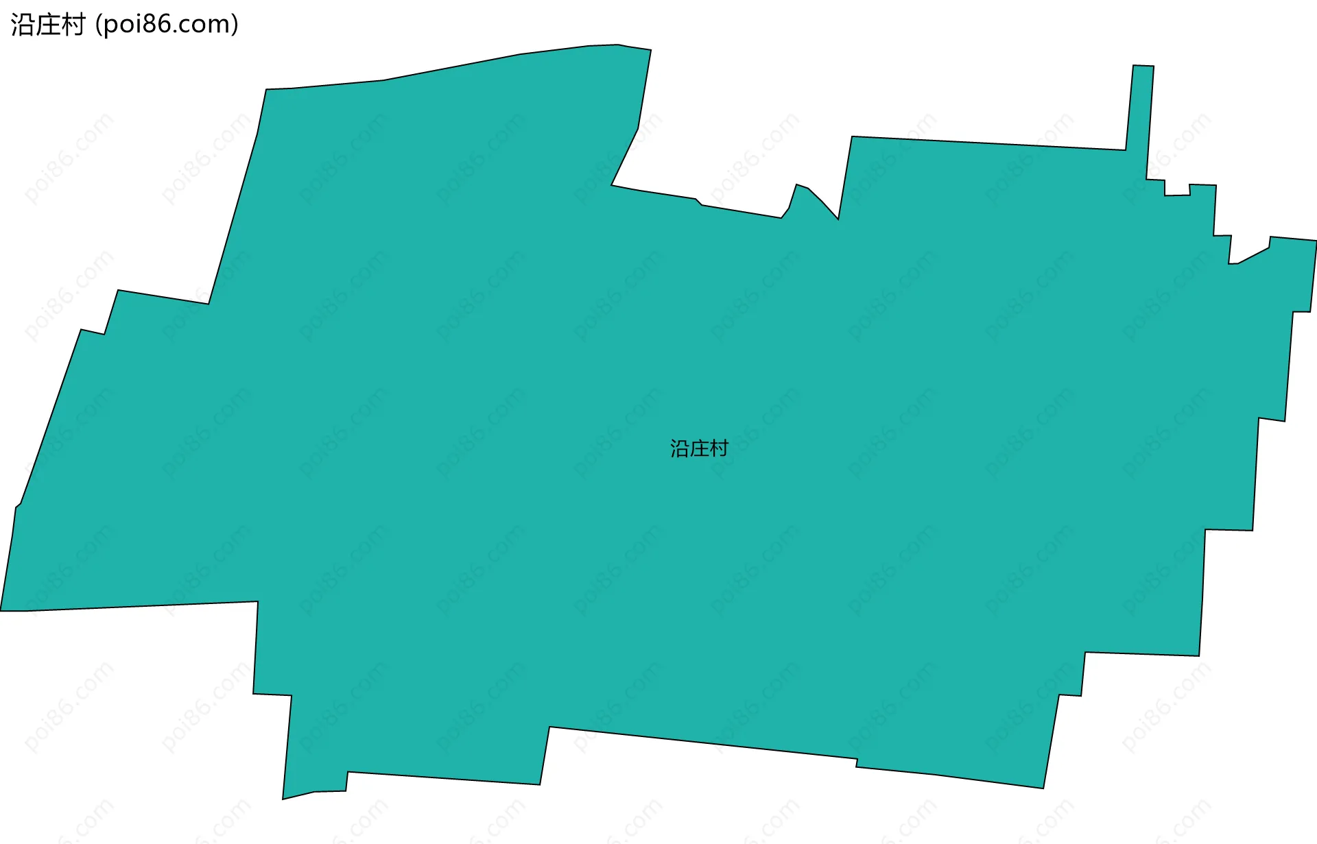 沿庄村边界地图