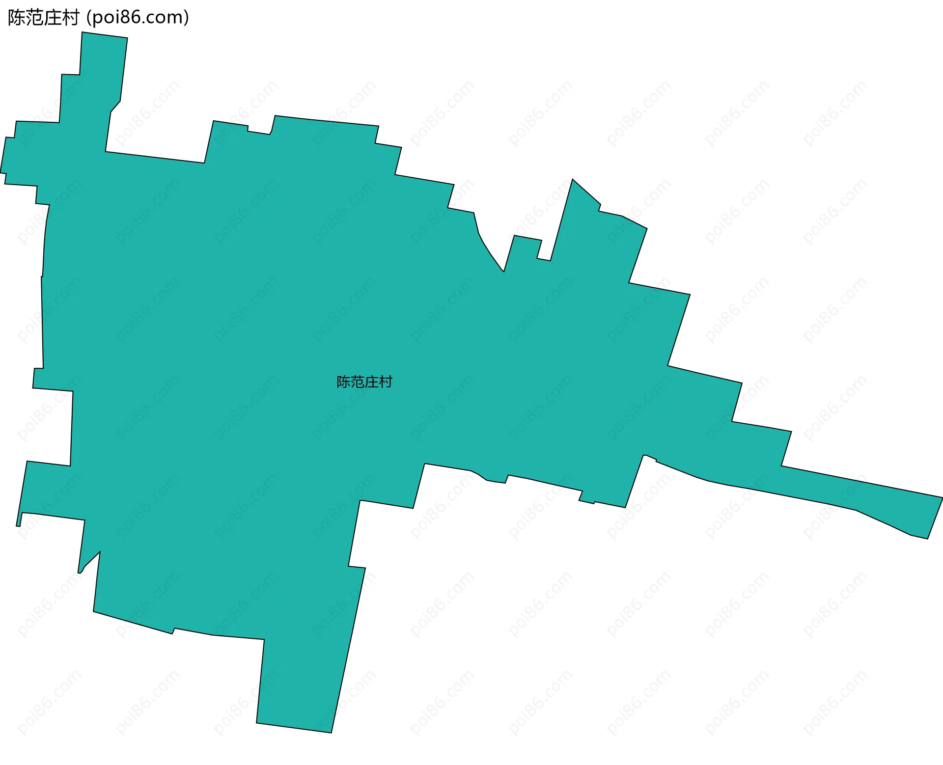 陈范庄村边界地图