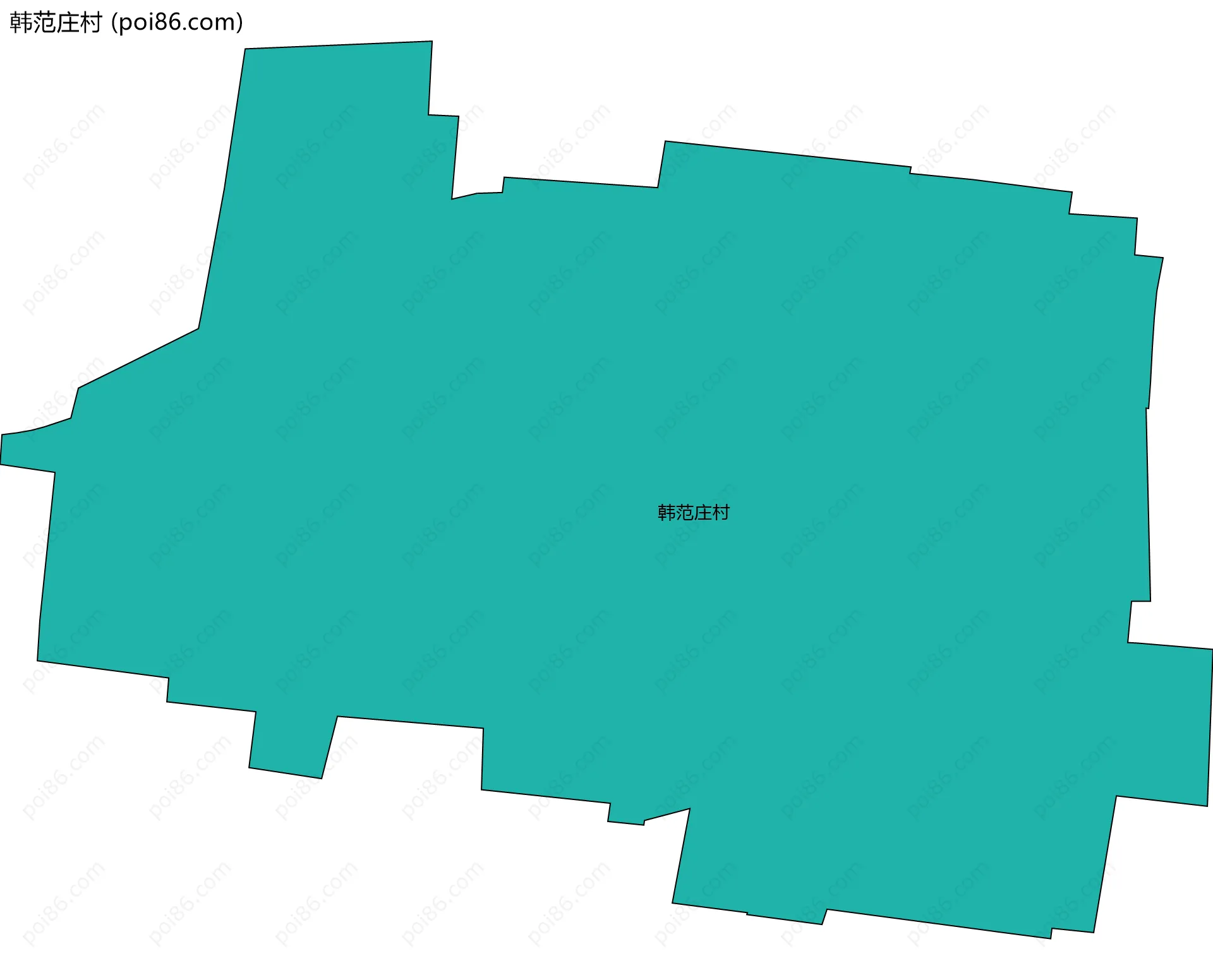 韩范庄村边界地图