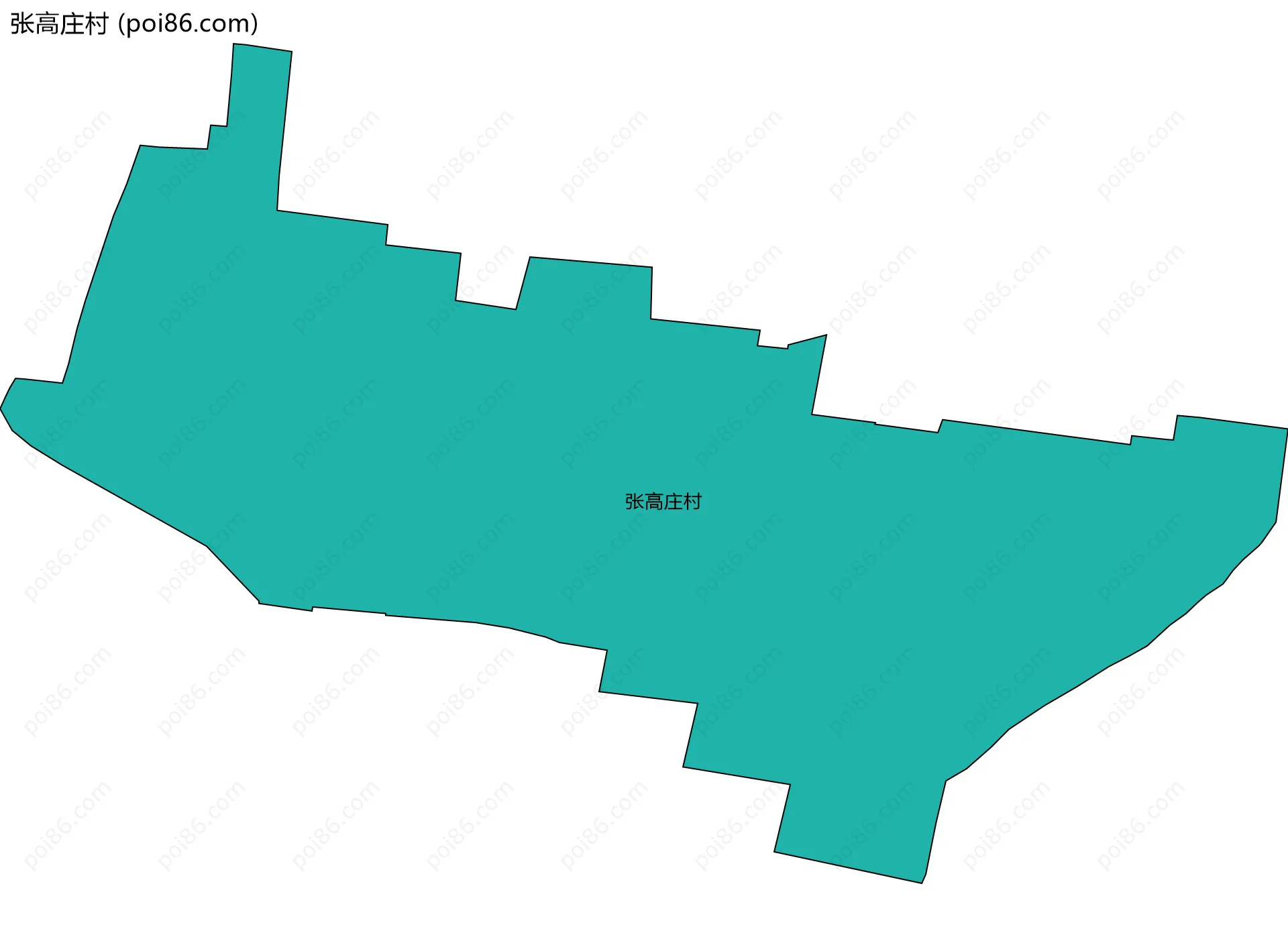 张高庄村边界地图