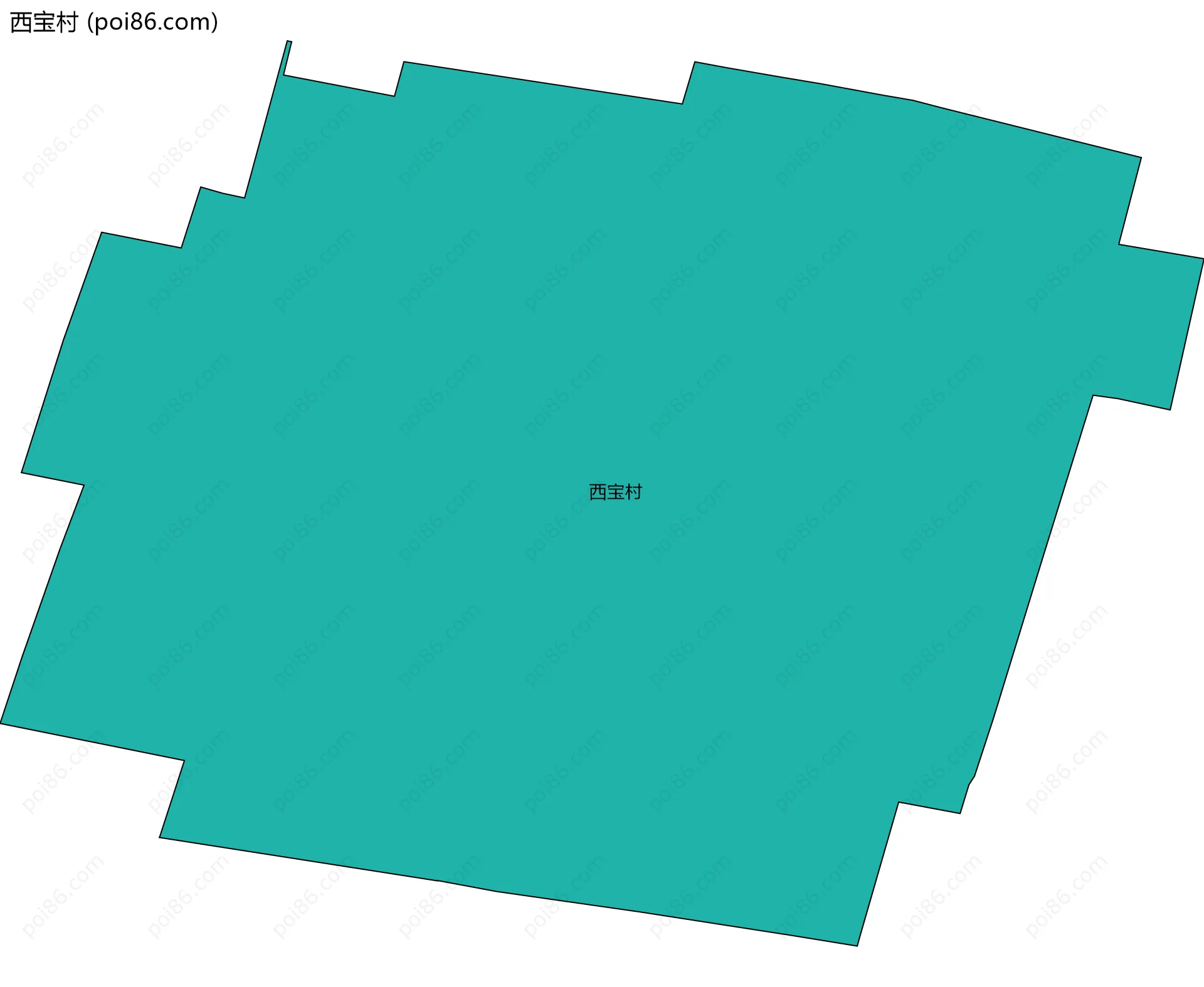 西宝村边界地图
