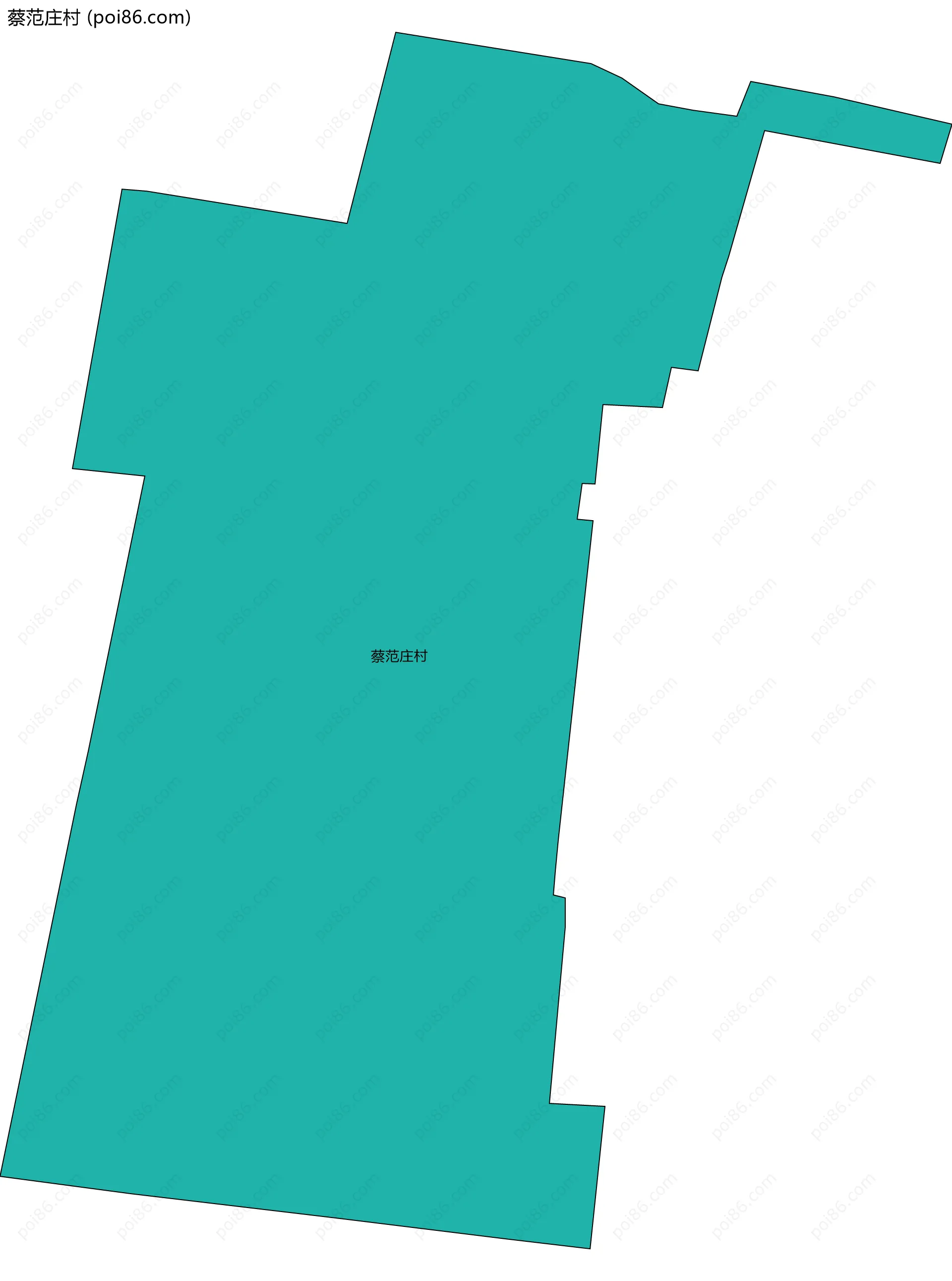 蔡范庄村边界地图