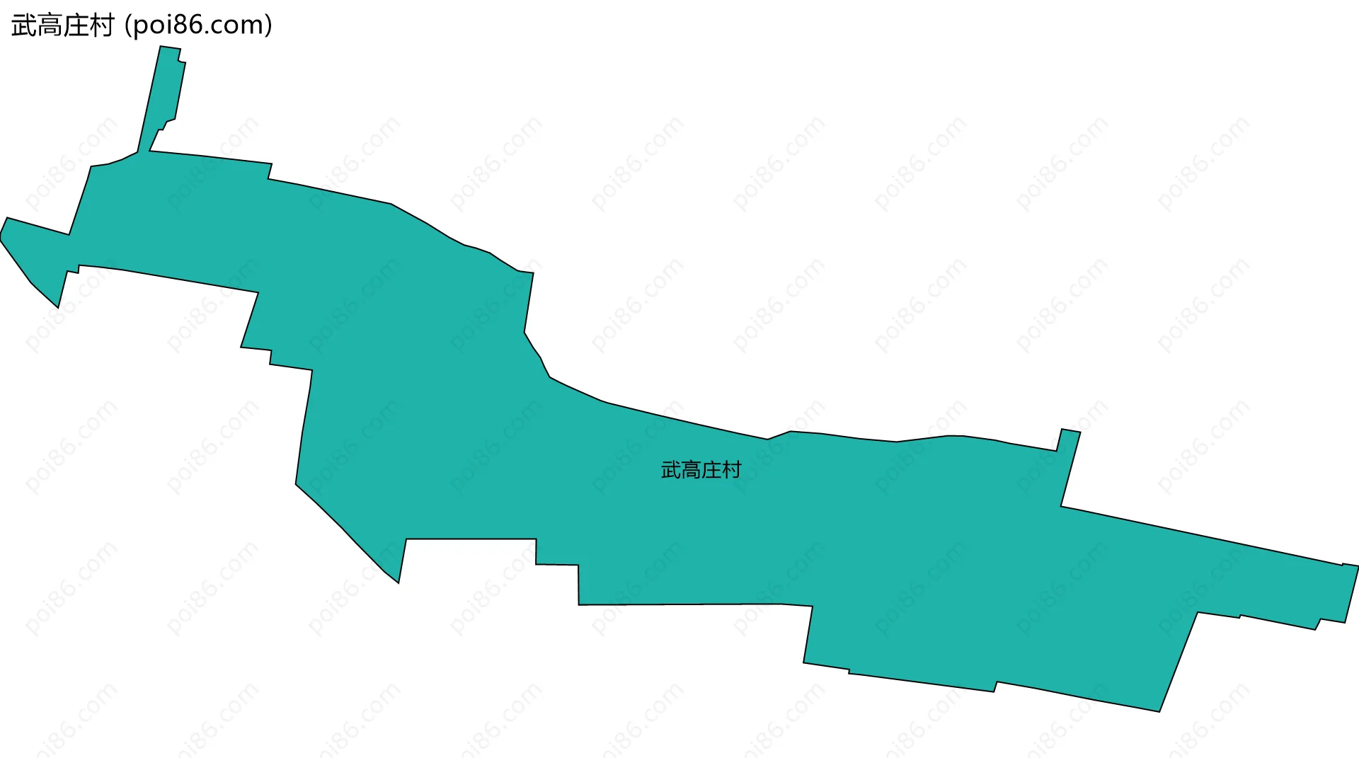 武高庄村边界地图