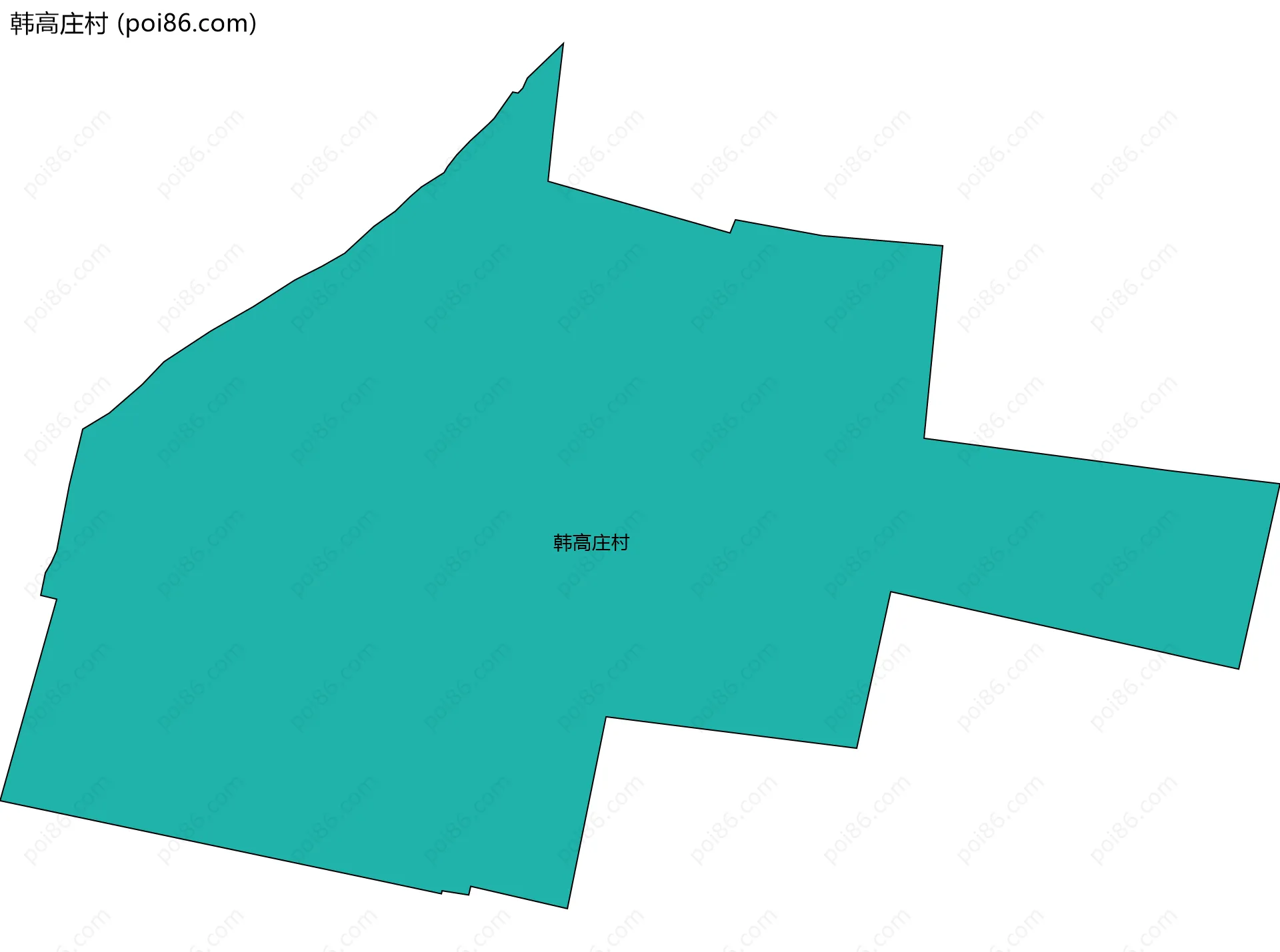 韩高庄村边界地图
