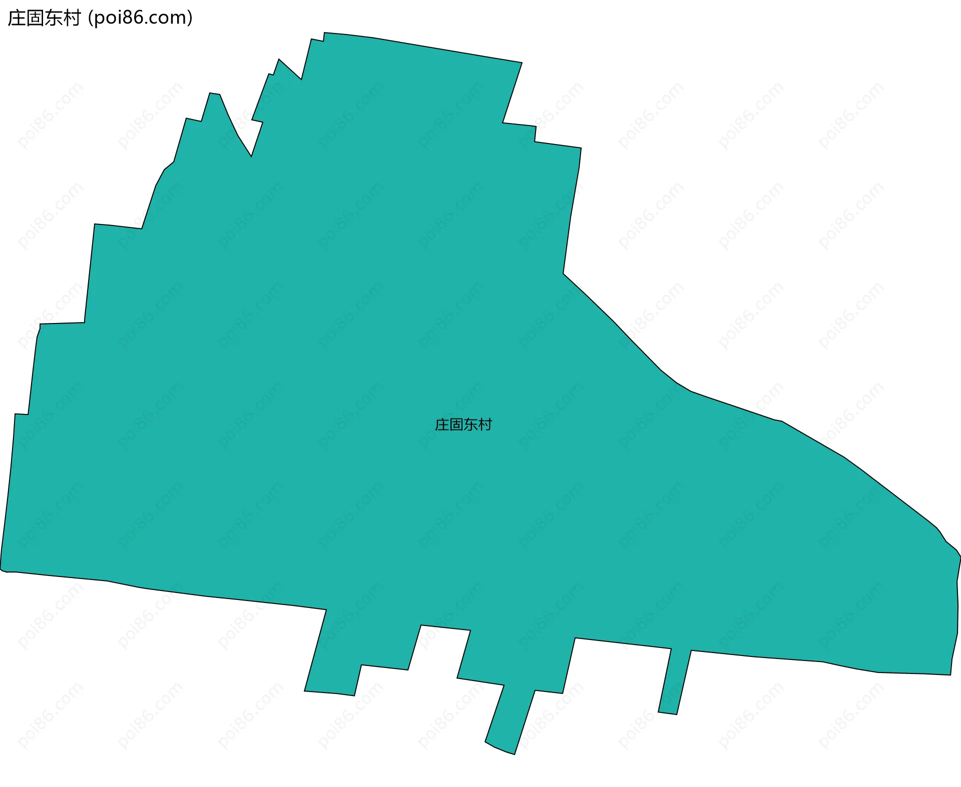 庄固东村边界地图