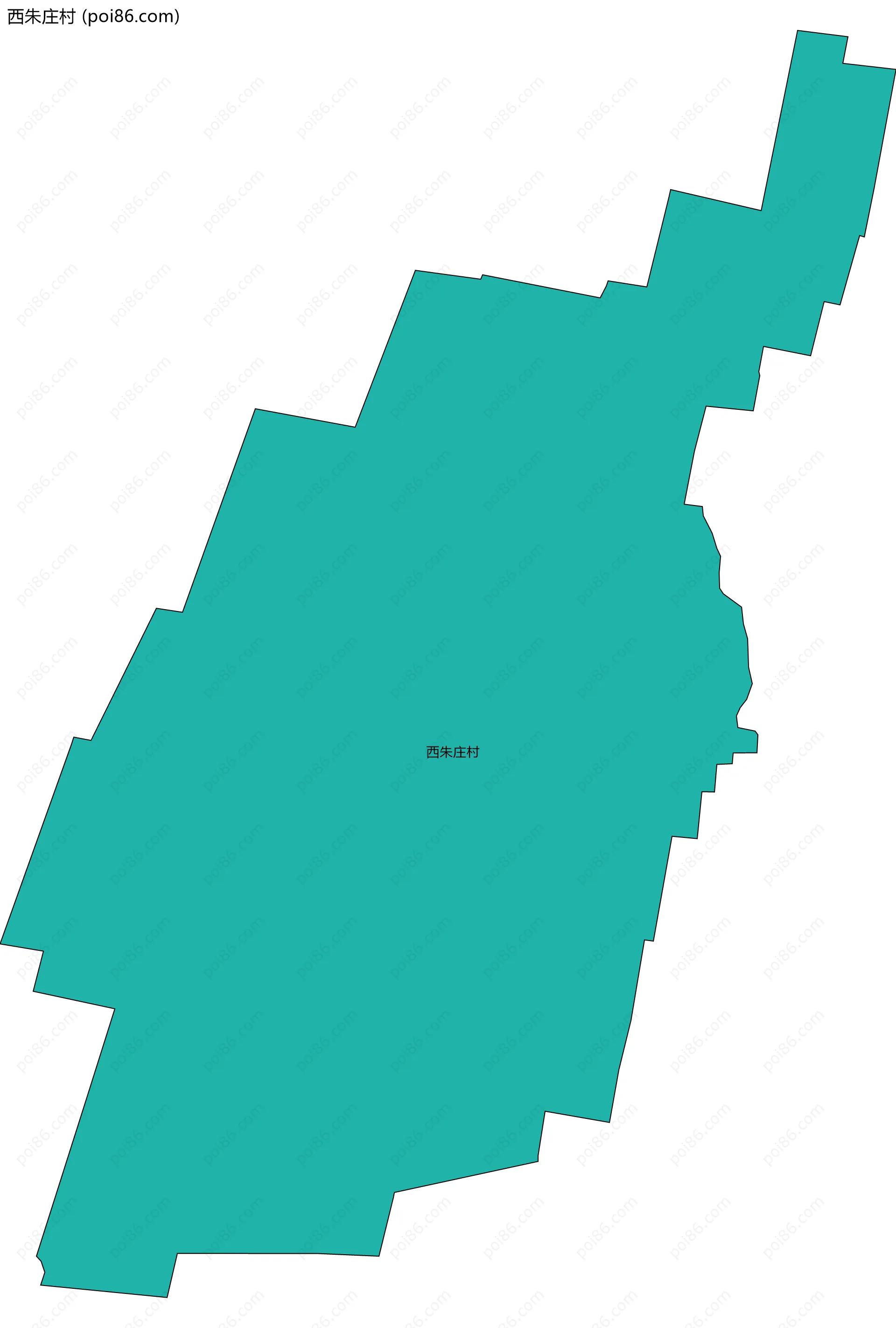 西朱庄村边界地图