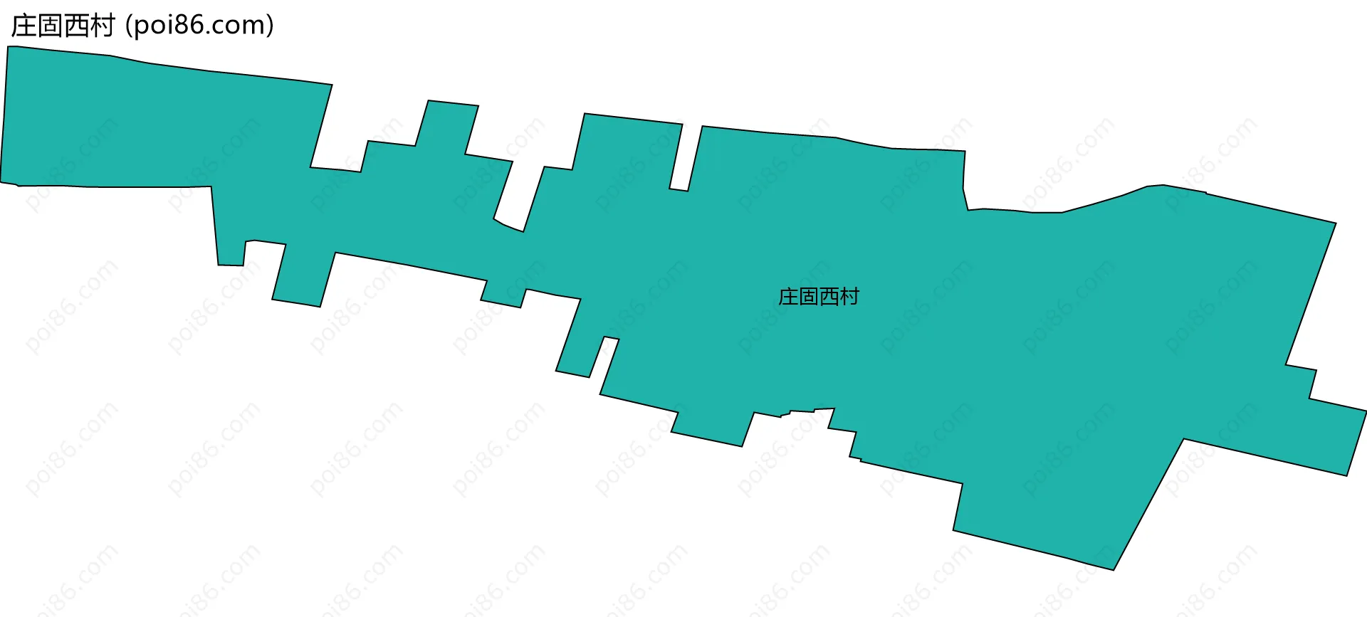 庄固西村边界地图