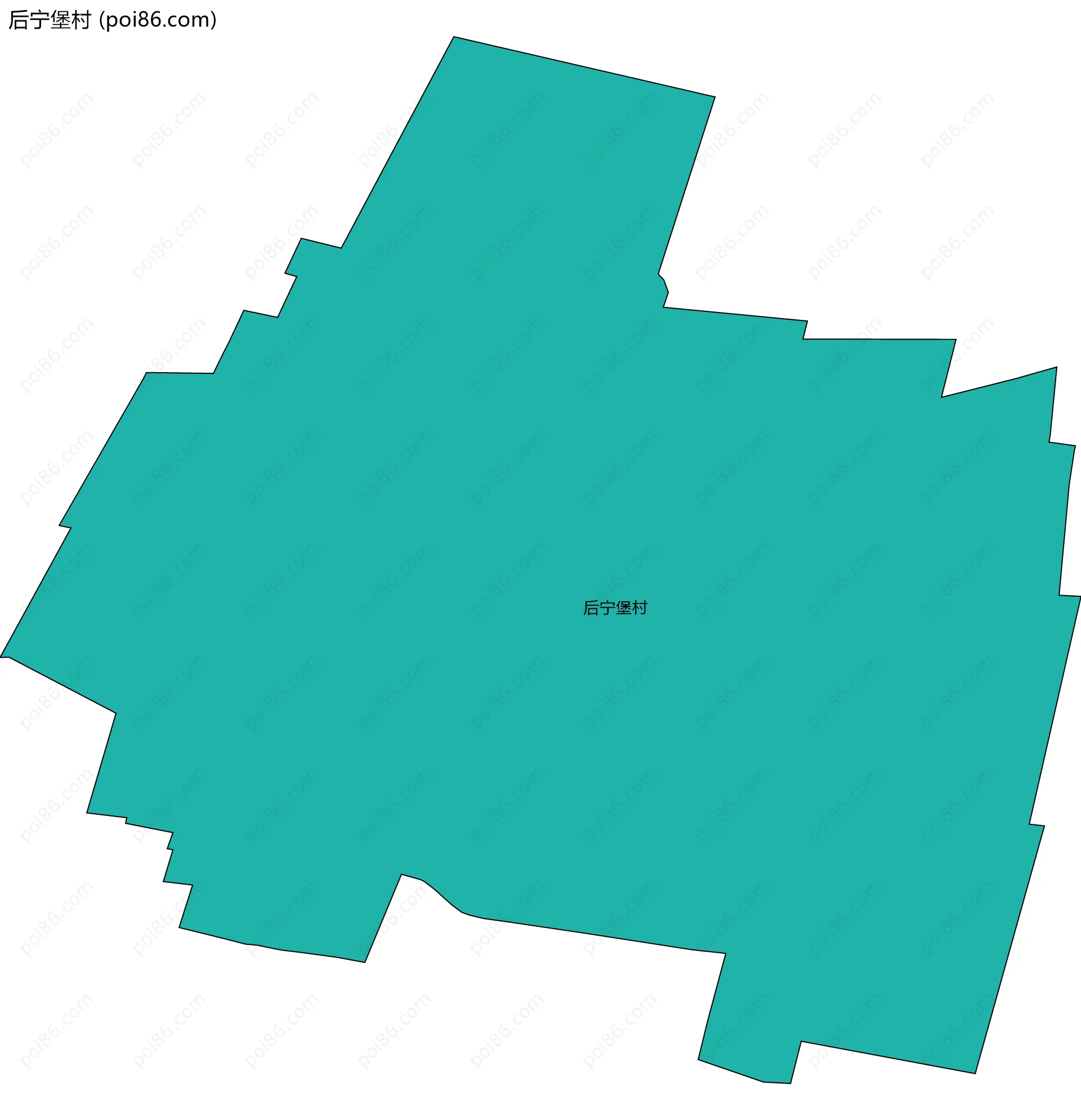 后宁堡村边界地图