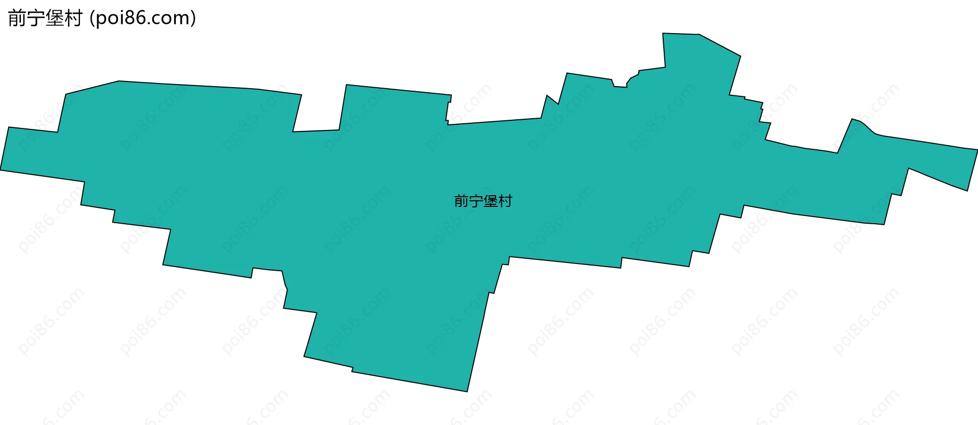 前宁堡村边界地图