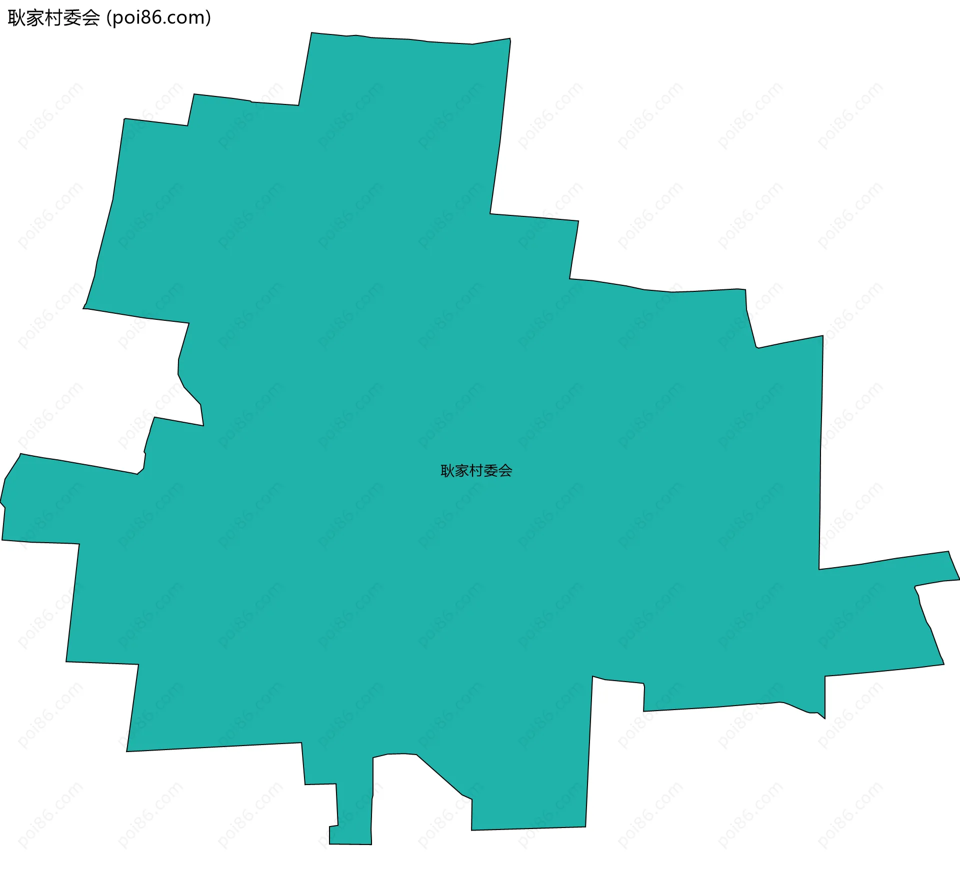 耿家村委会边界地图