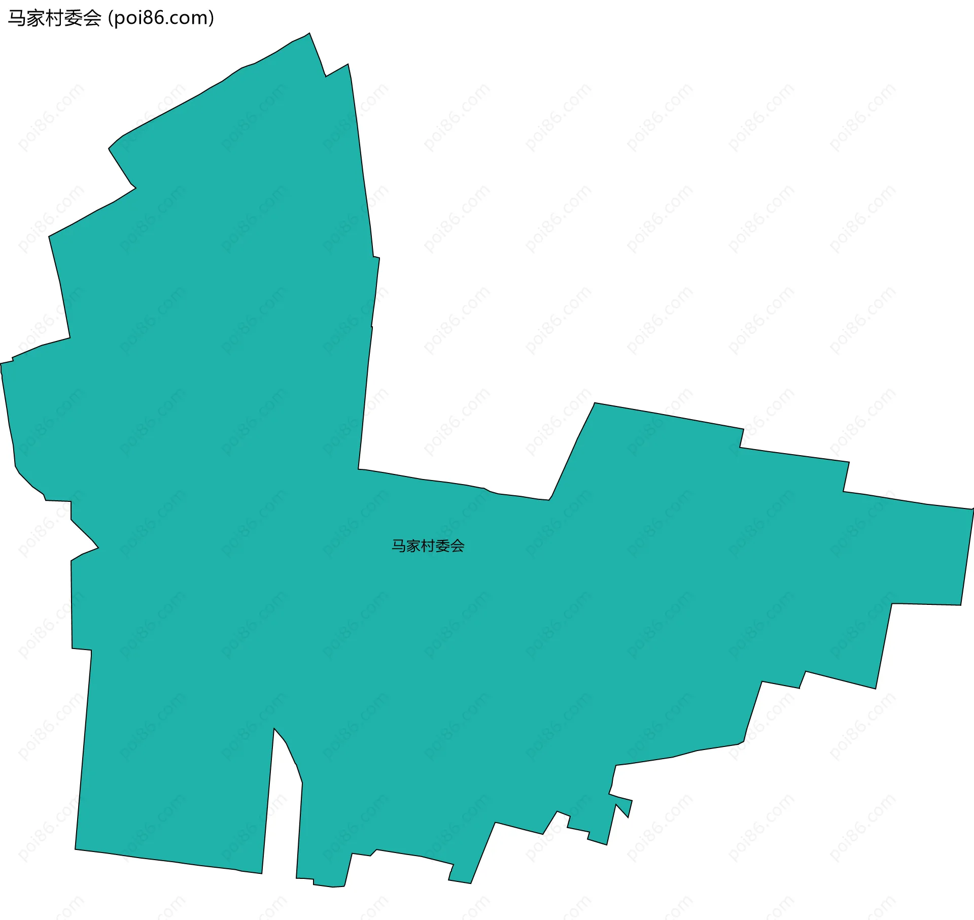 马家村委会边界地图