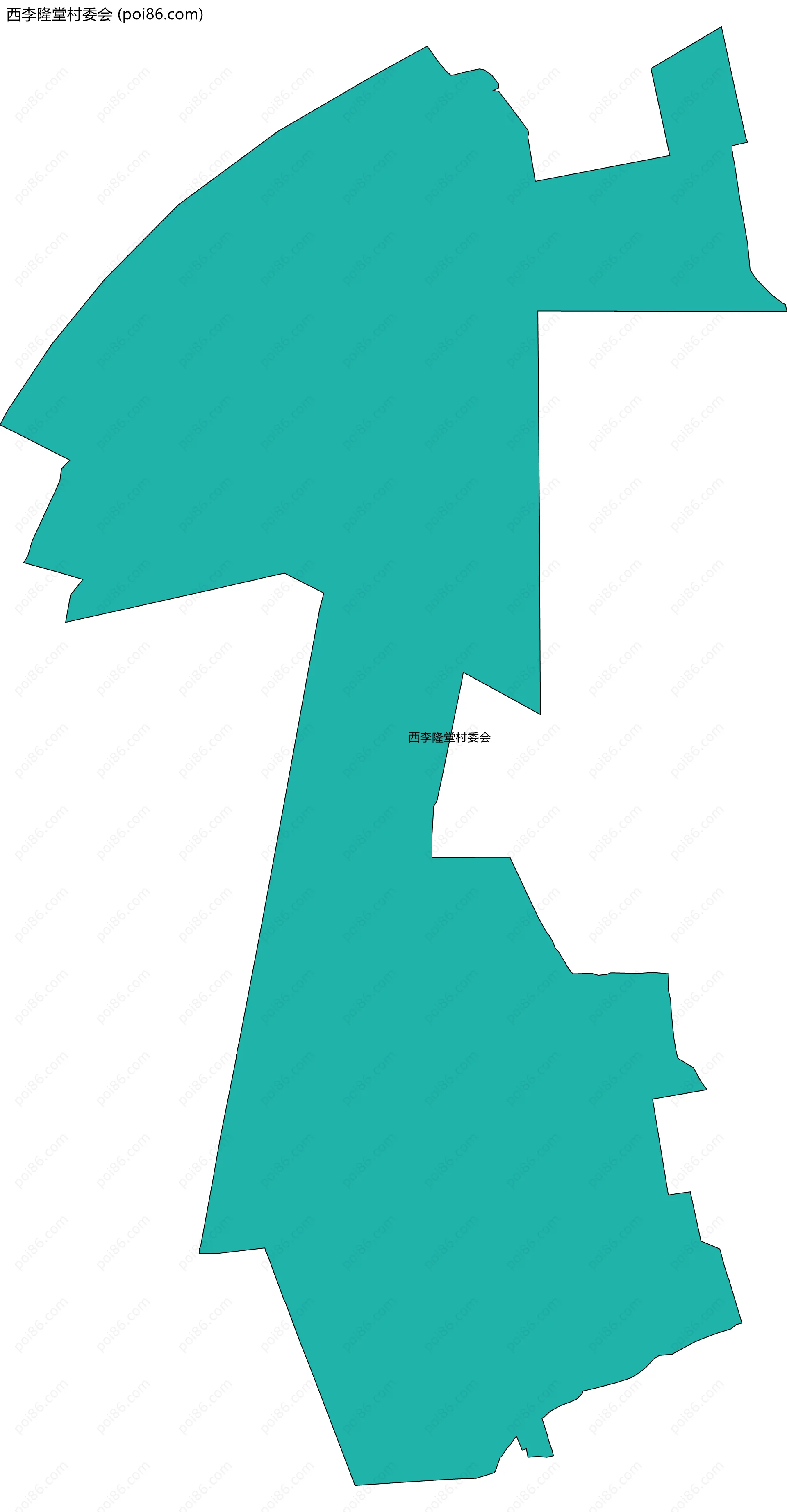 西李隆堂村委会边界地图