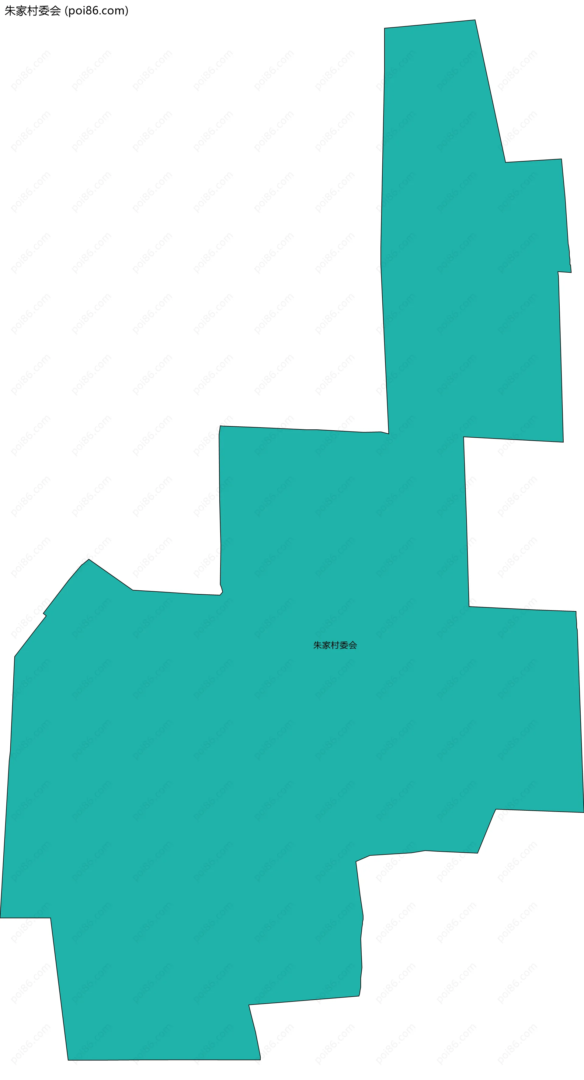 朱家村委会边界地图