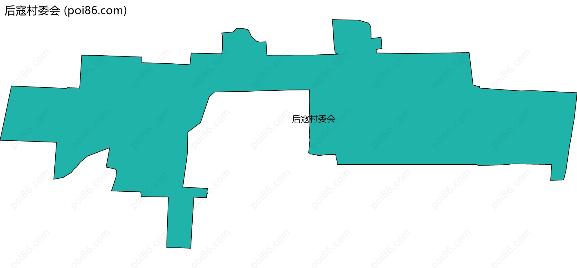 后寇村委会边界地图