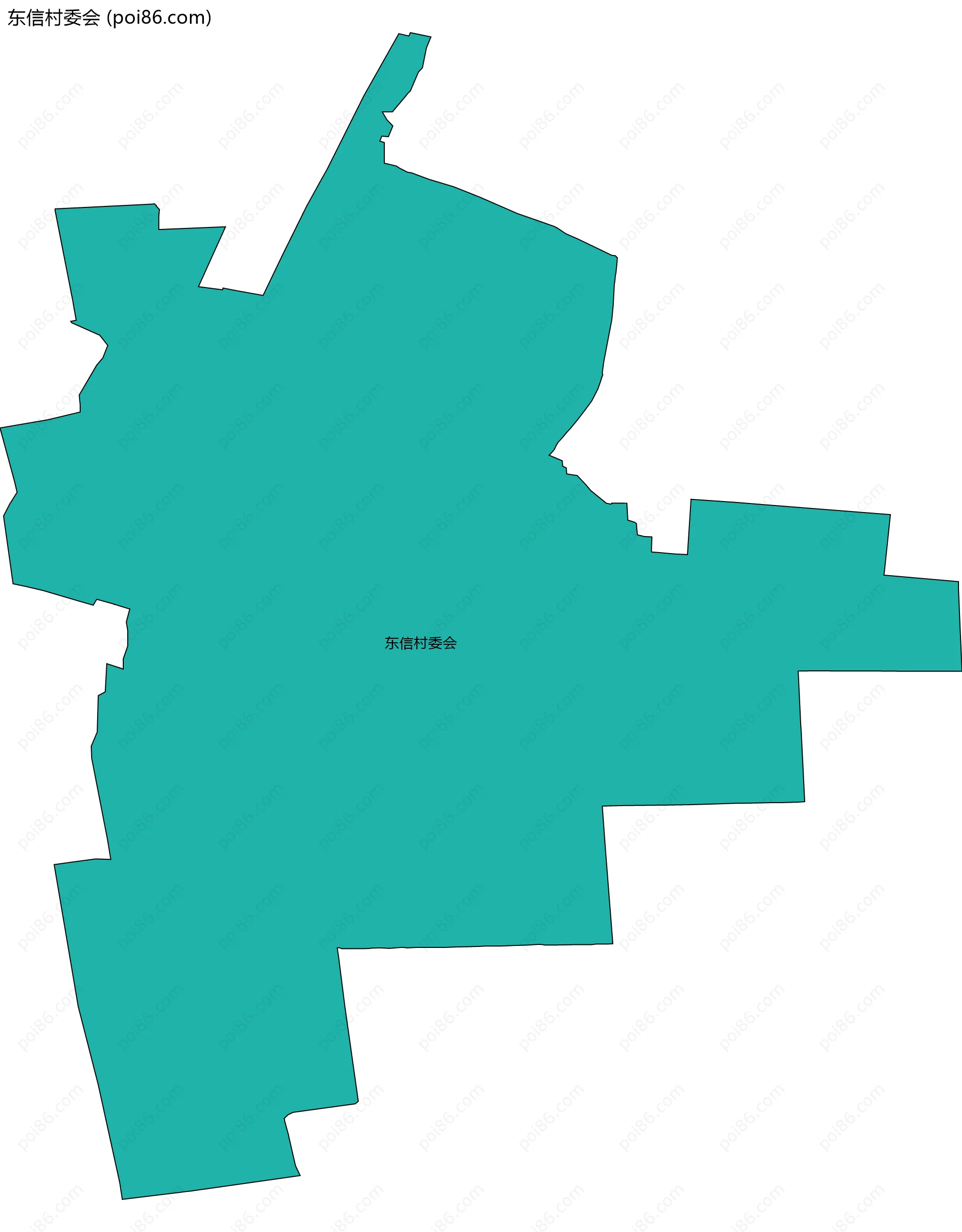 东信村委会边界地图