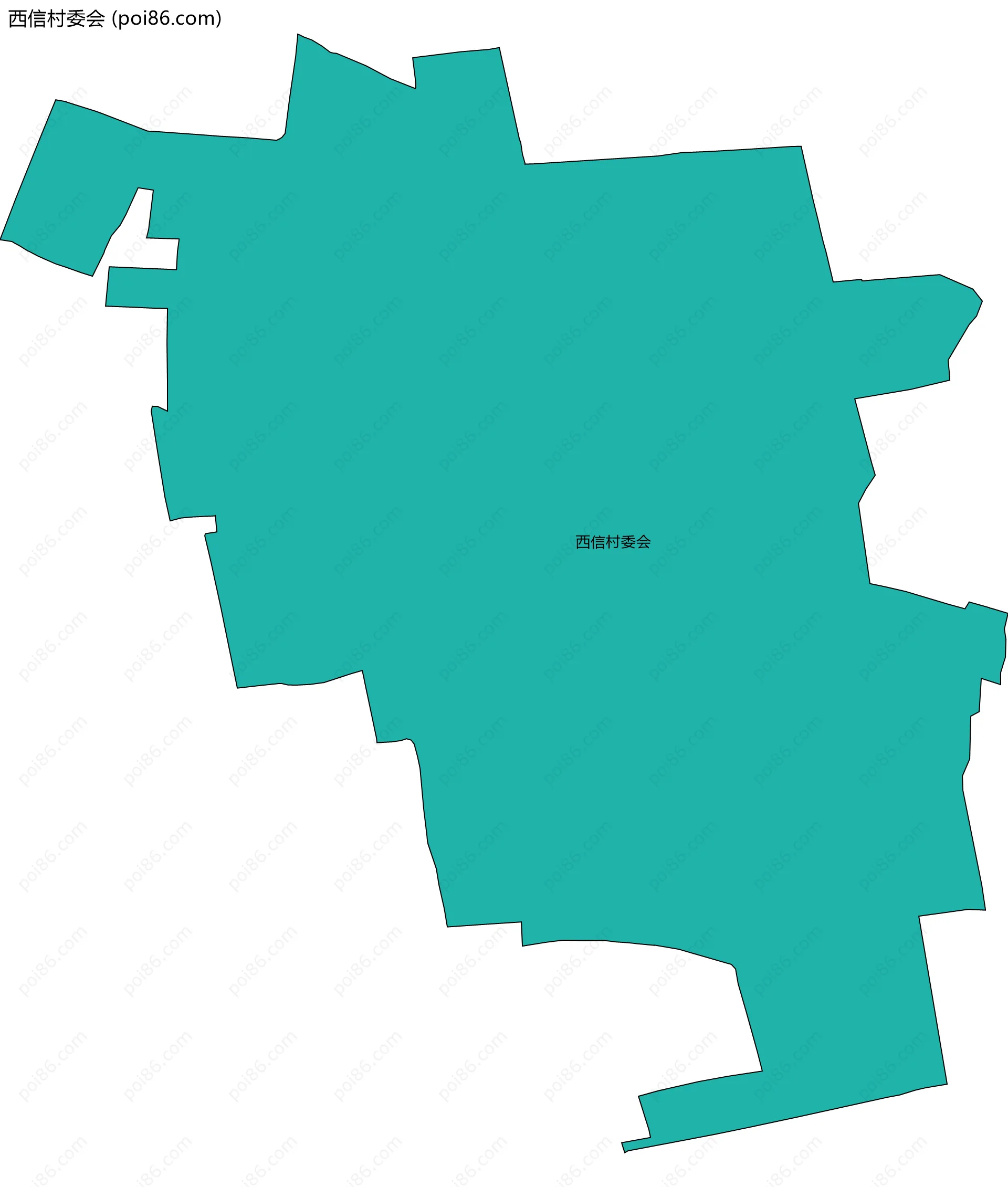 西信村委会边界地图