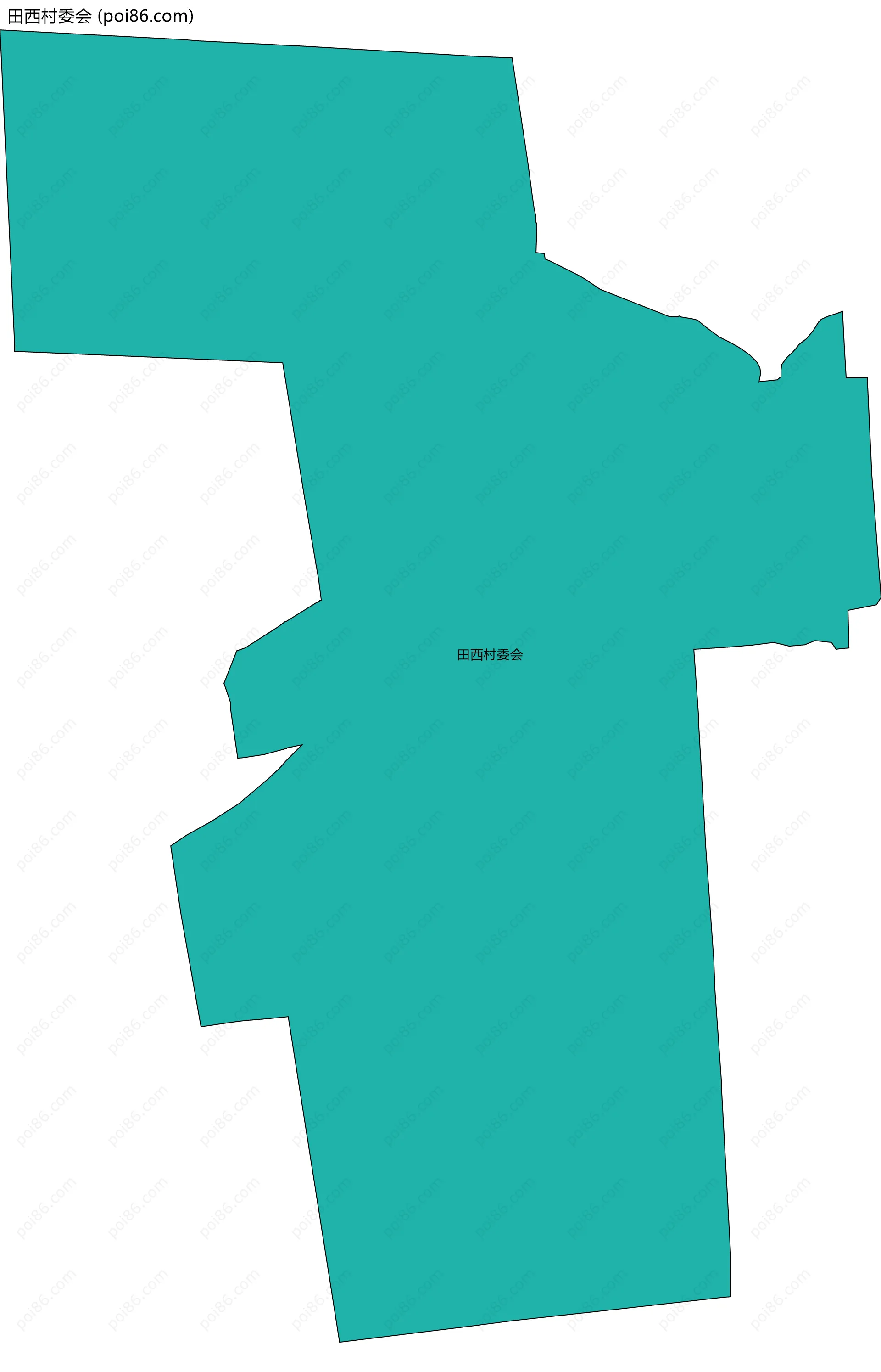 田西村委会边界地图