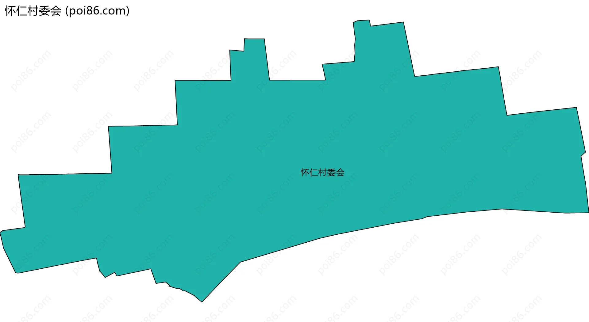 怀仁村委会边界地图