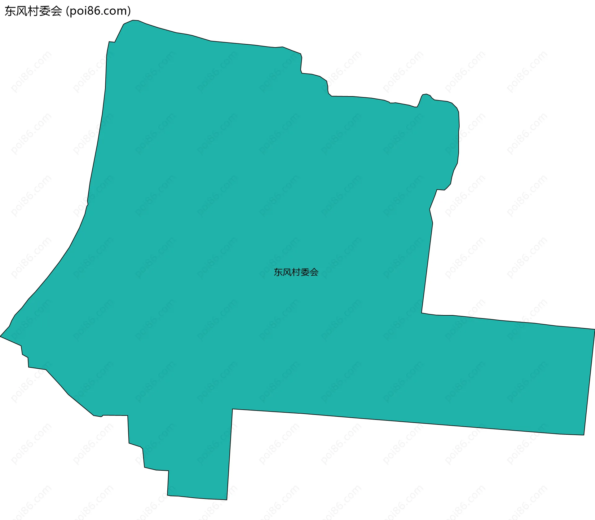 东风村委会边界地图