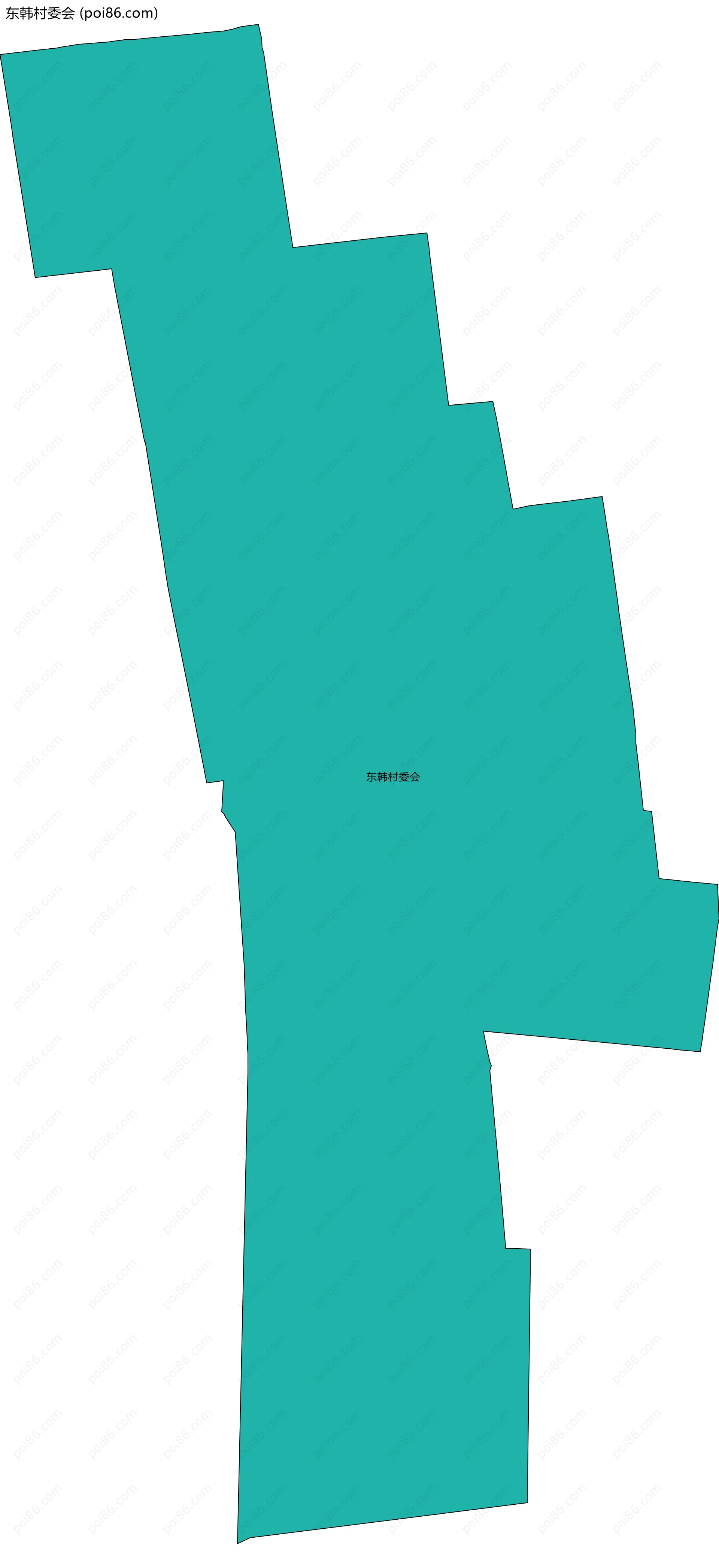 东韩村委会边界地图