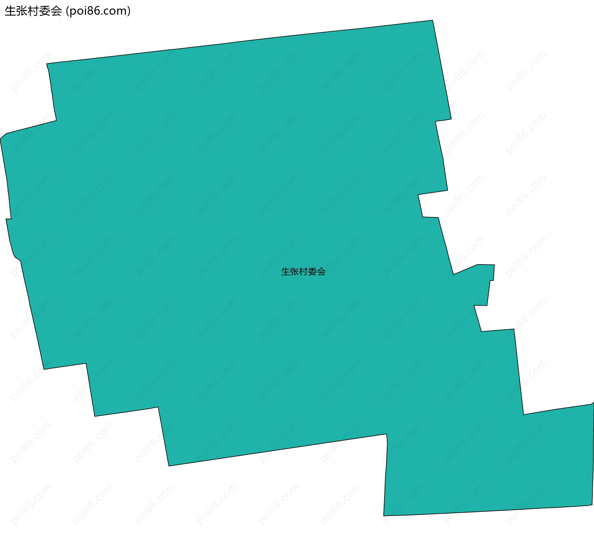 生张村委会边界地图