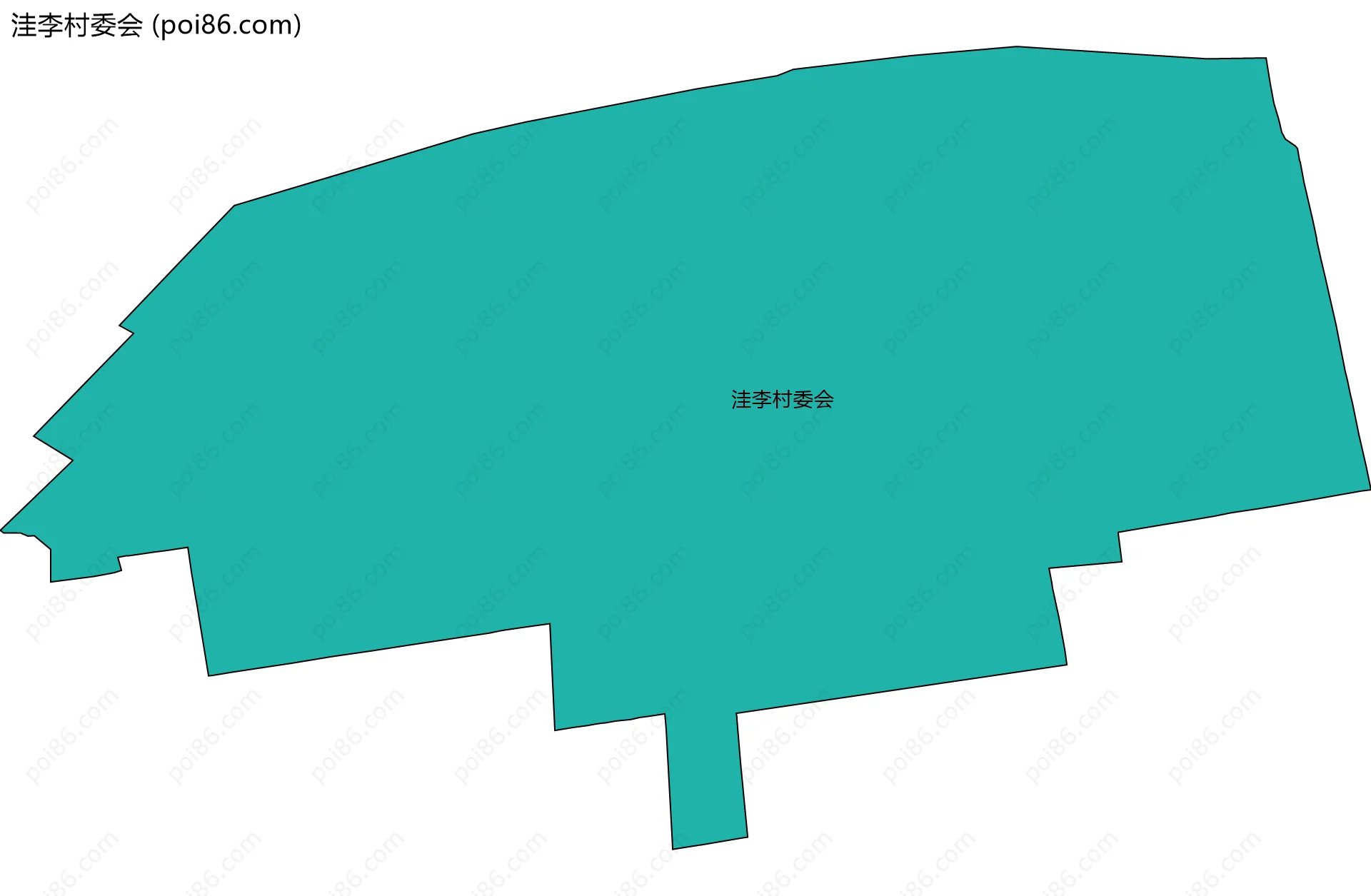 洼李村委会边界地图