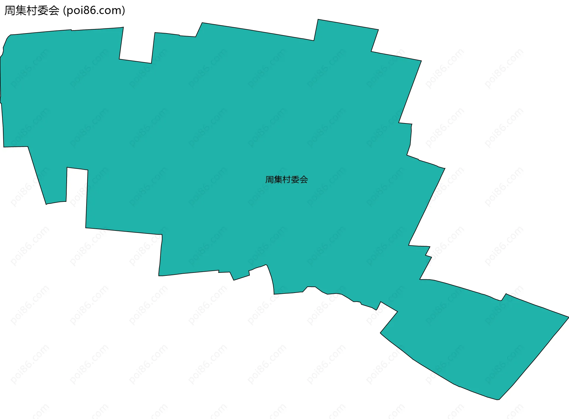 周集村委会边界地图
