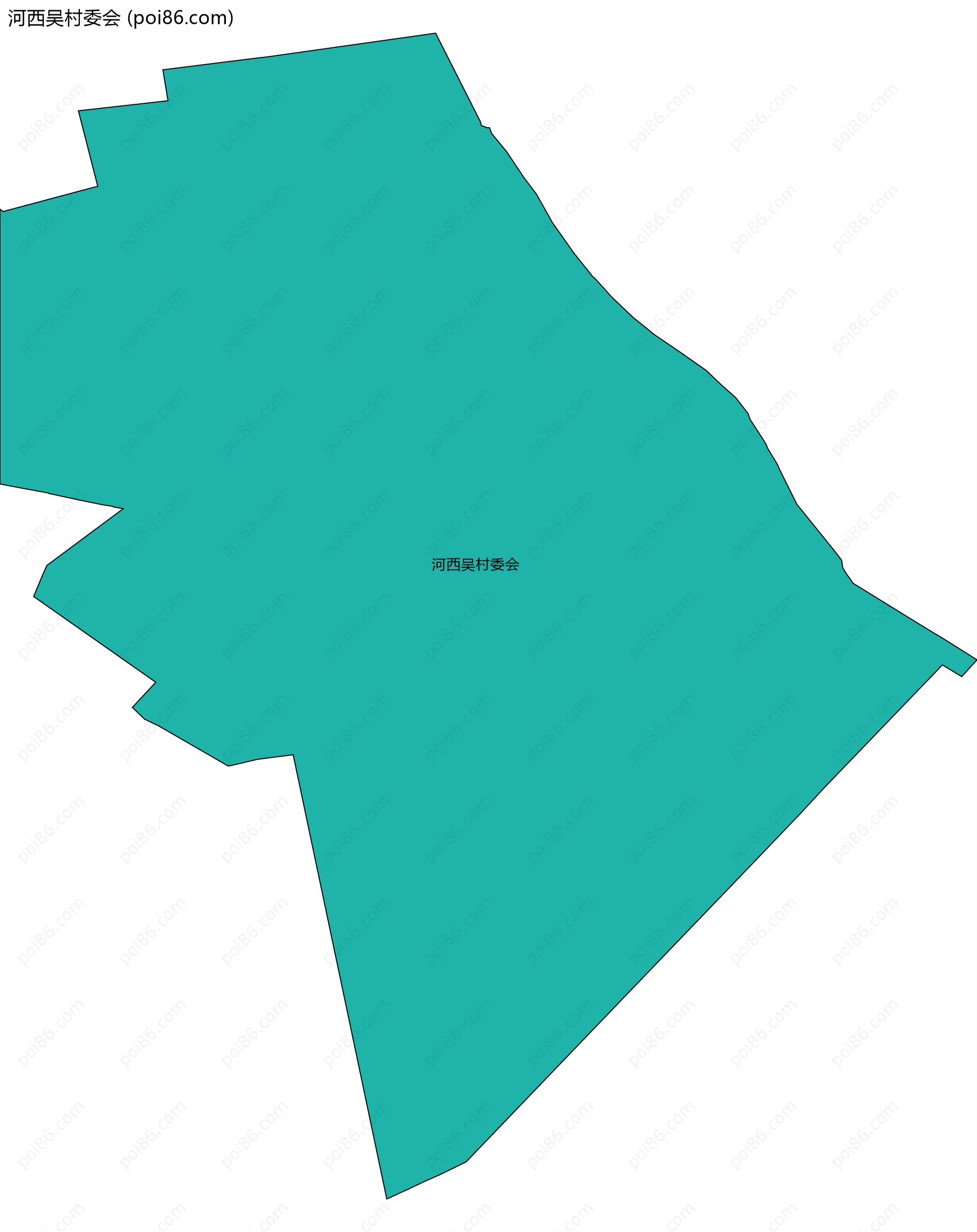 河西吴村委会边界地图