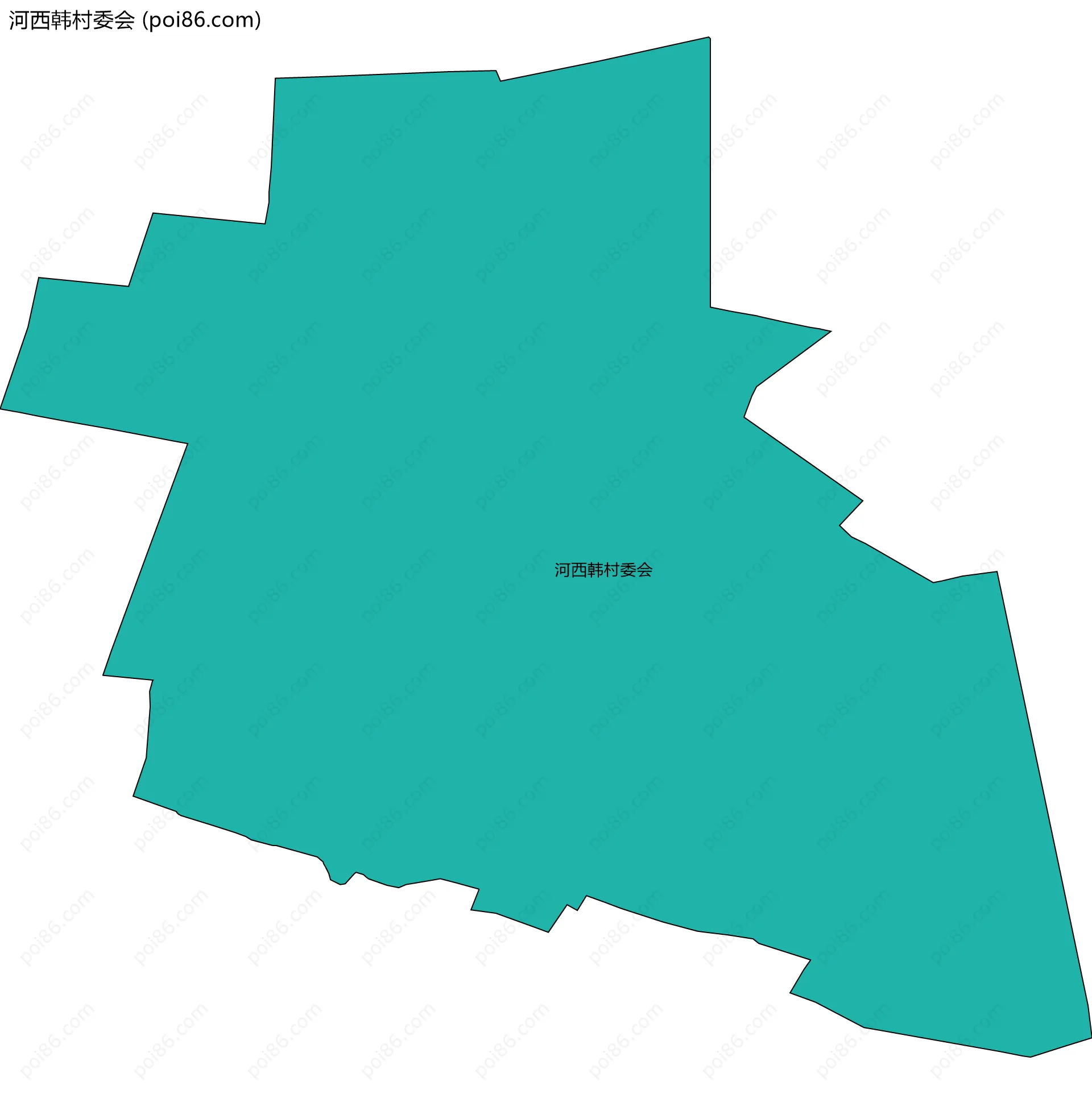 河西韩村委会边界地图