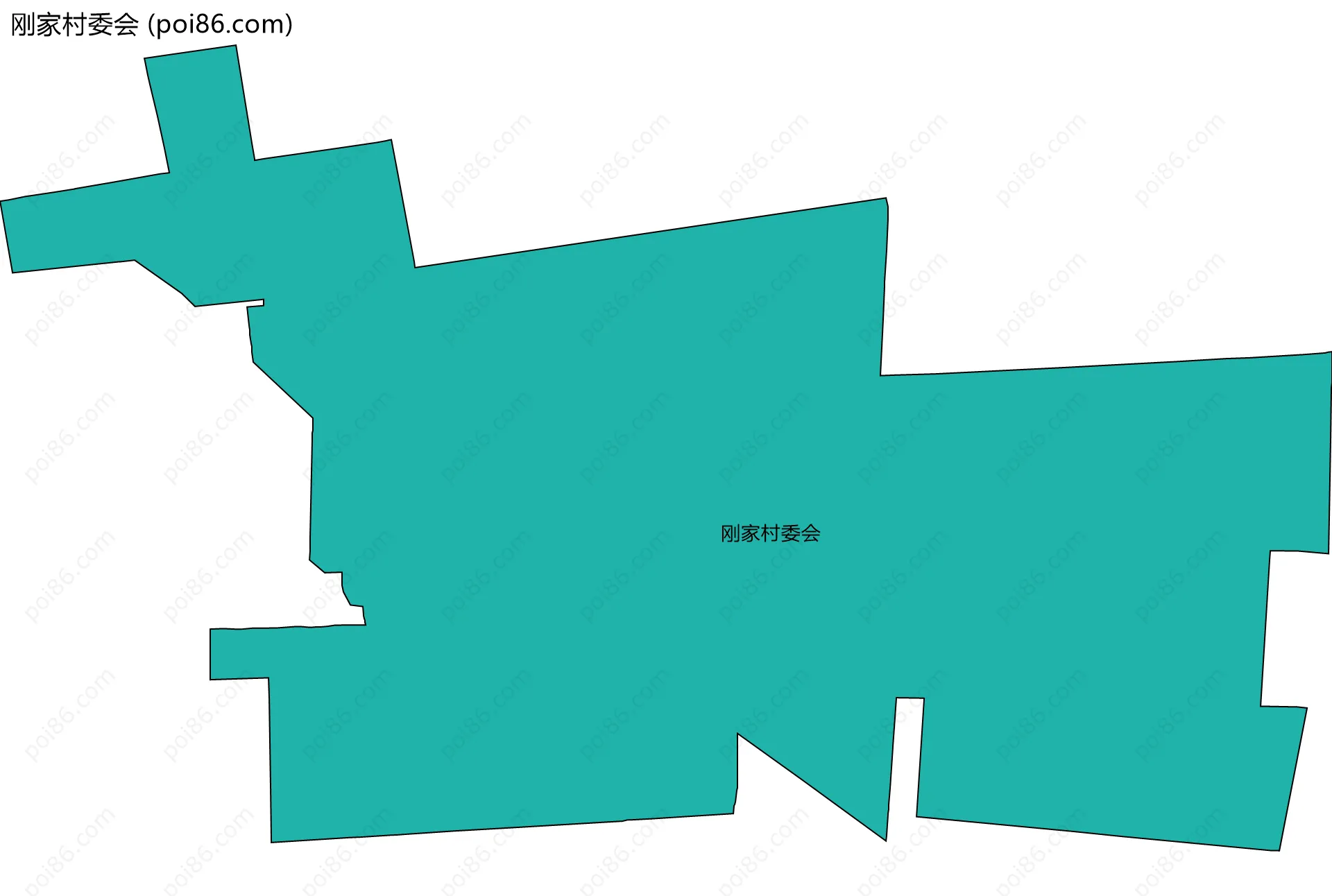 刚家村委会边界地图