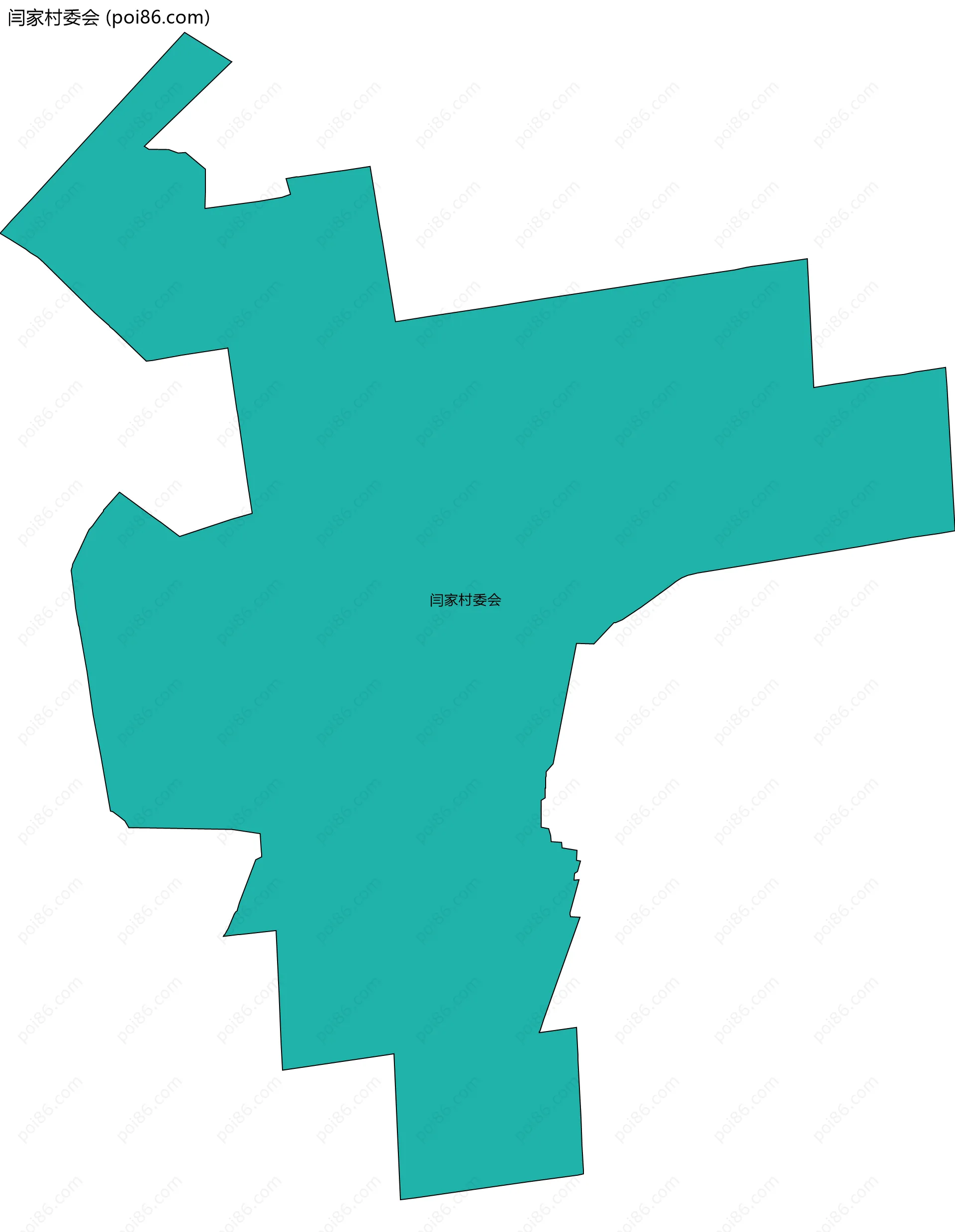 闫家村委会边界地图