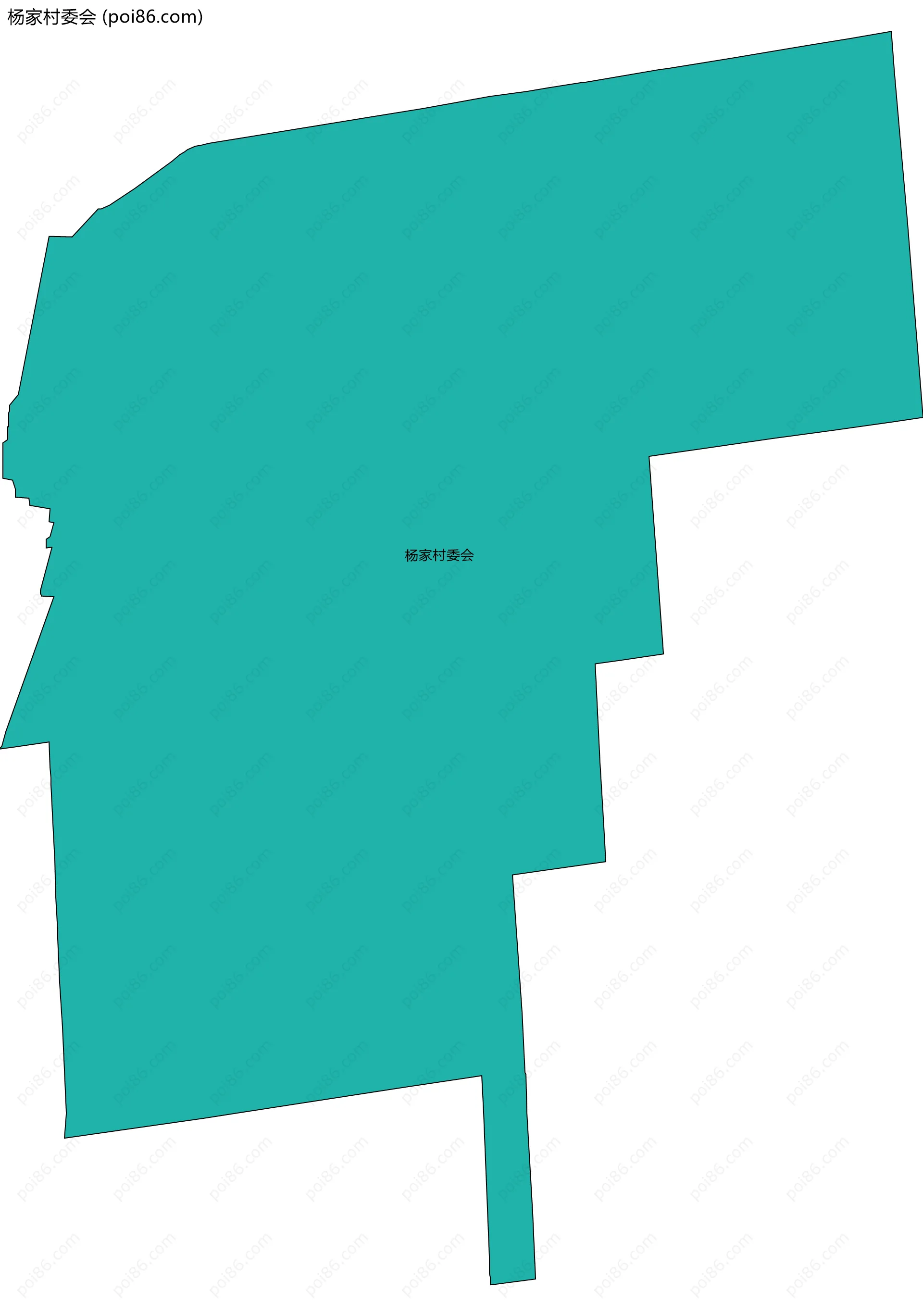 杨家村委会边界地图