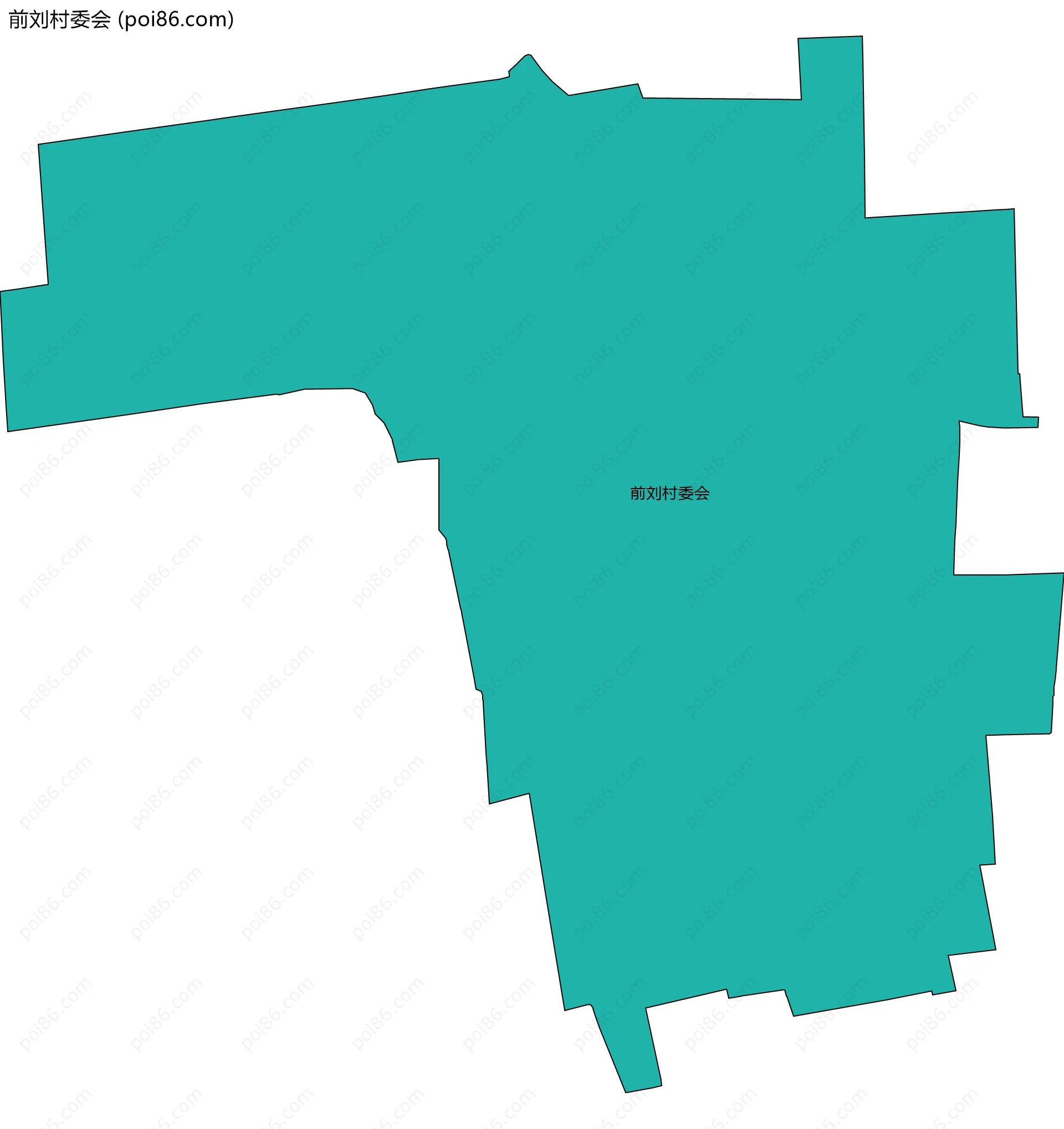 前刘村委会边界地图