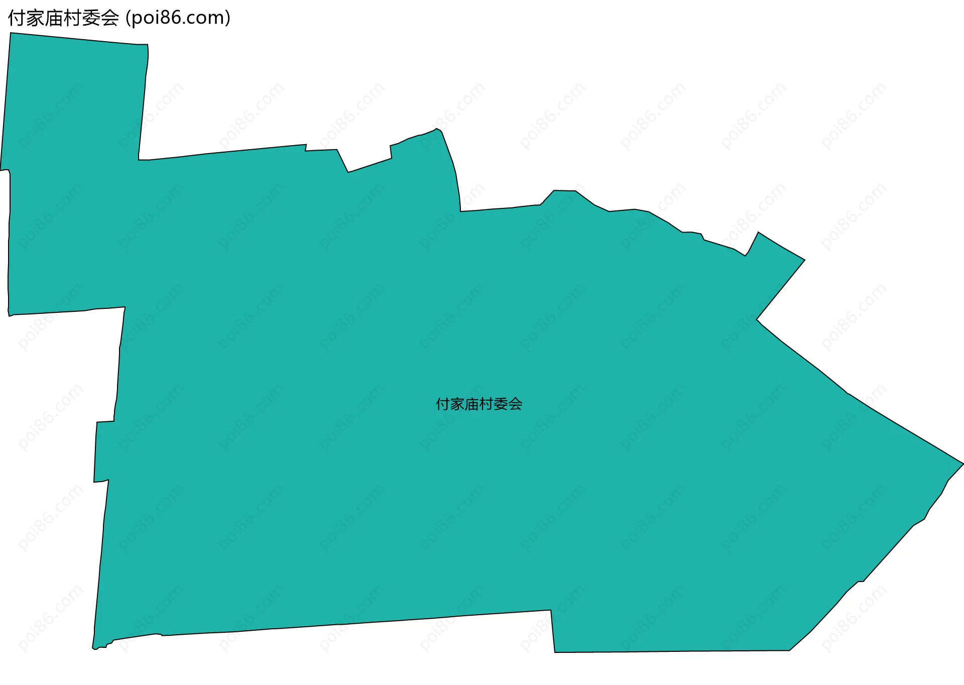 付家庙村委会边界地图