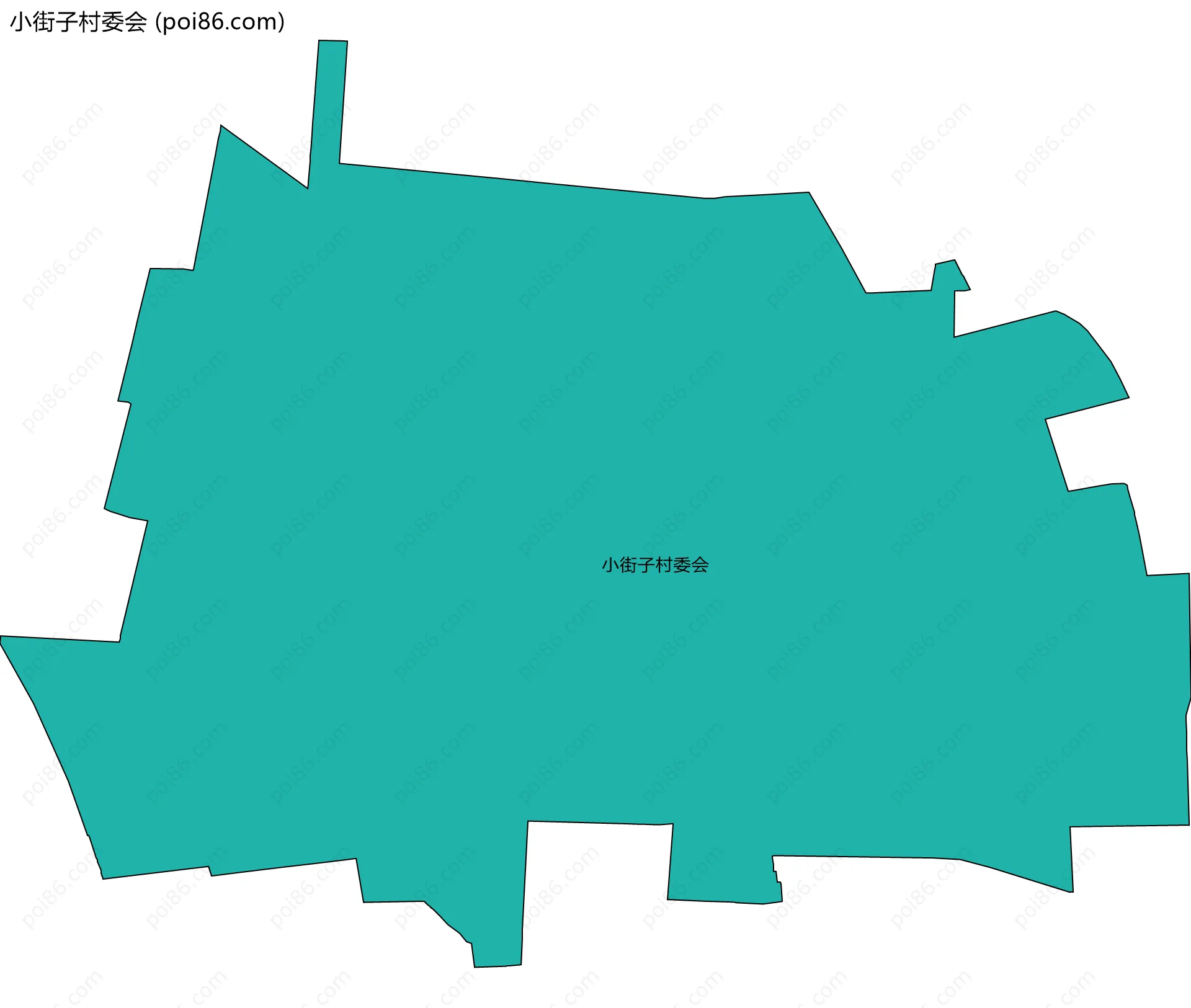 小街子村委会边界地图