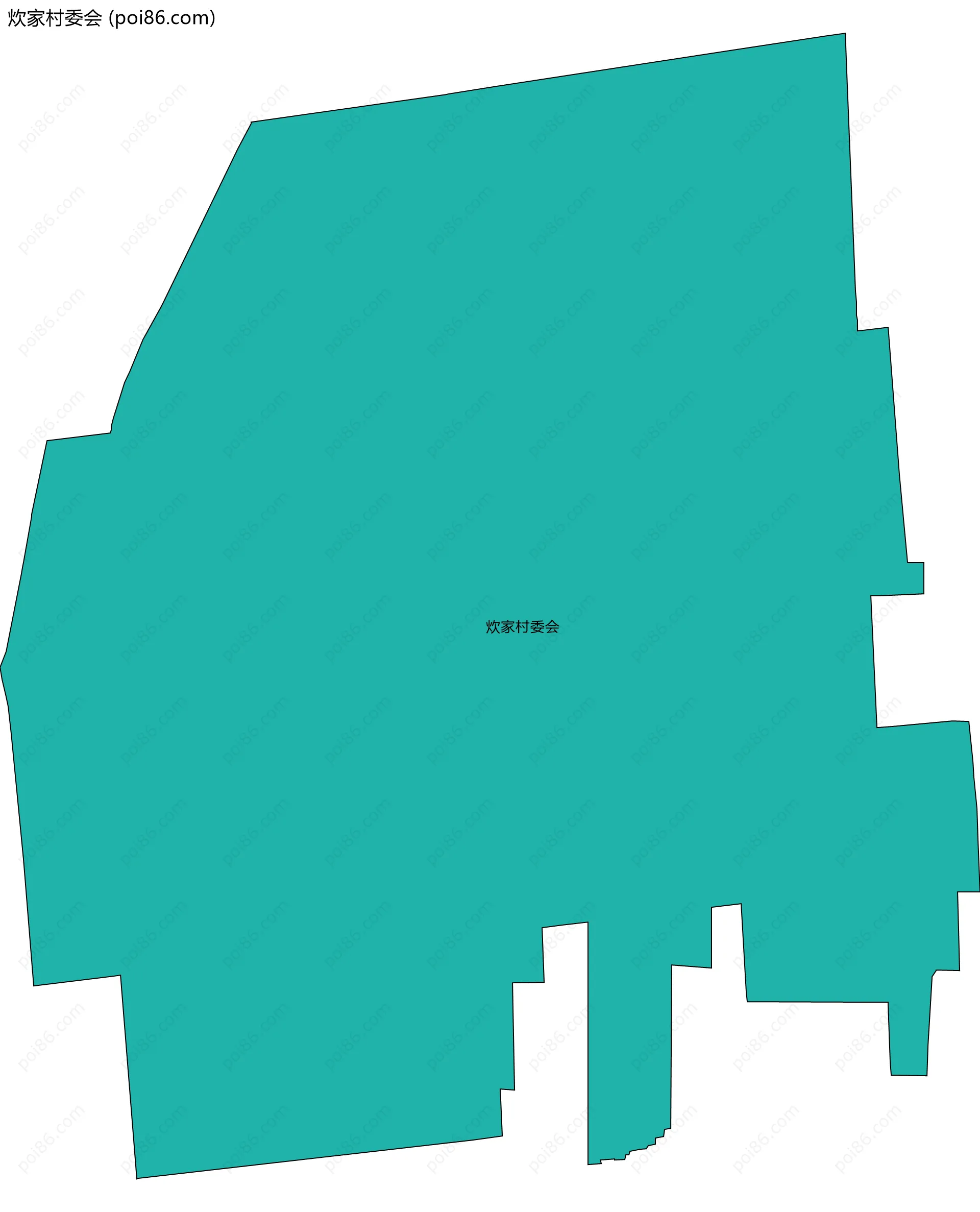 炊家村委会边界地图