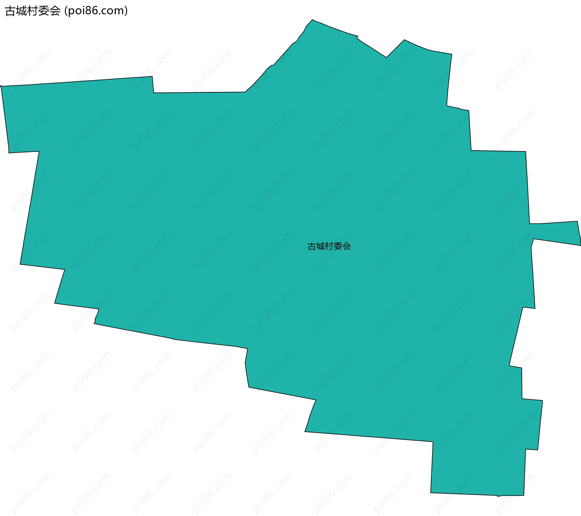 古城村委会边界地图