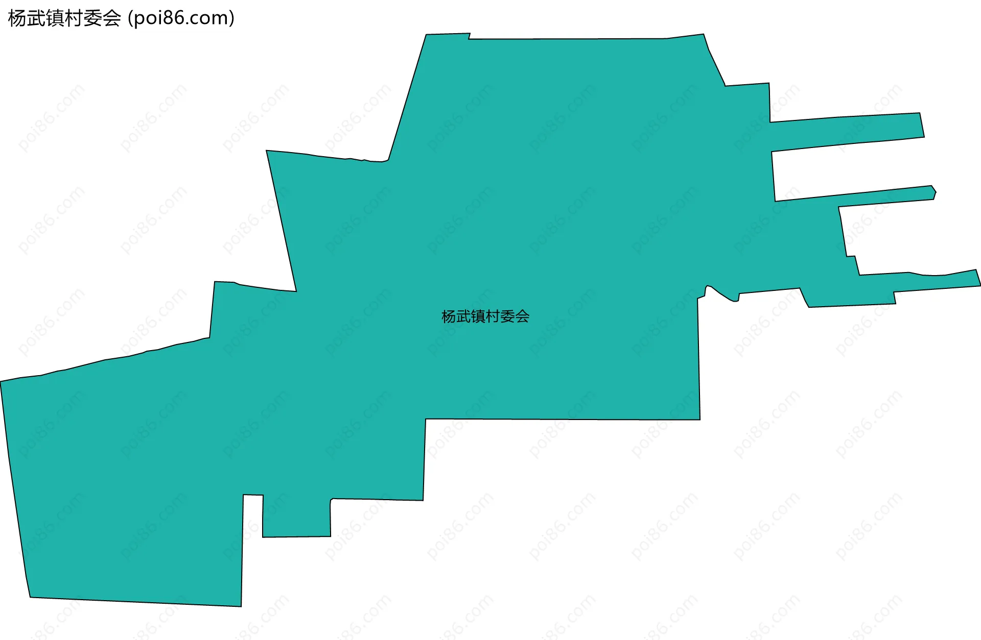 杨武镇村委会边界地图