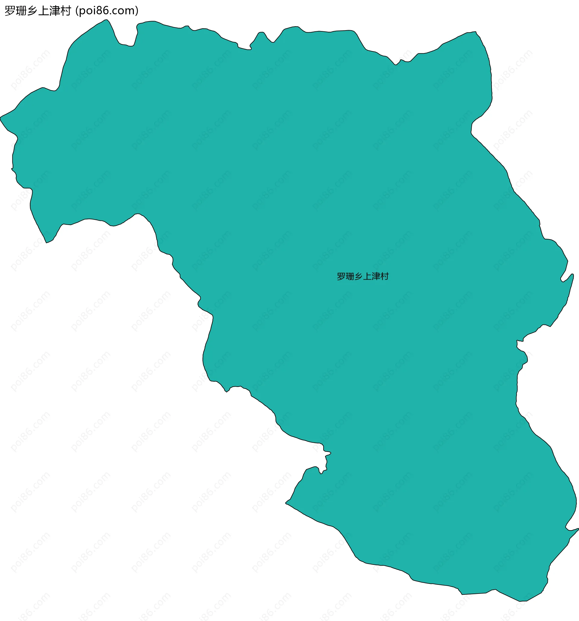 罗珊乡上津村边界地图