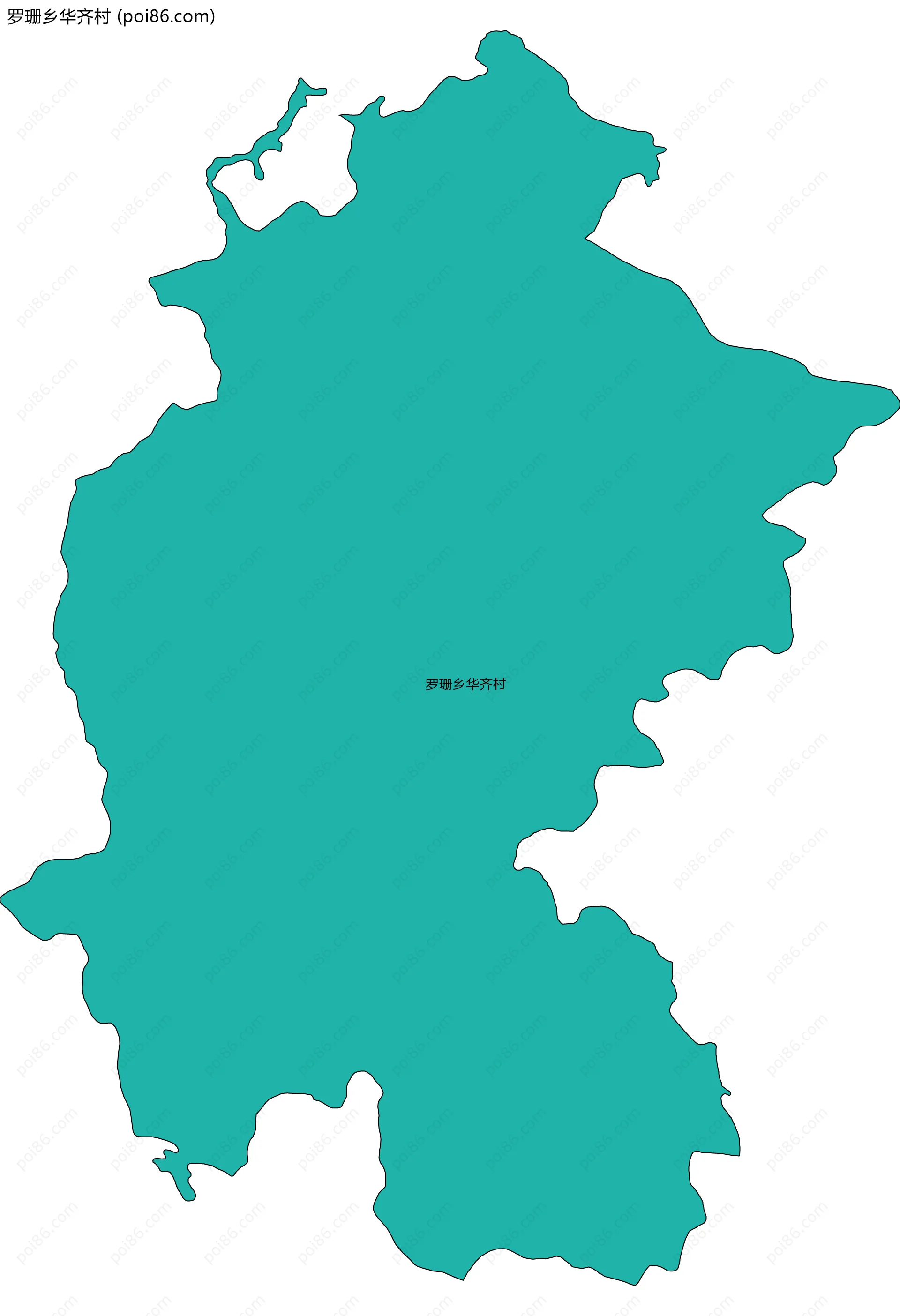 罗珊乡华齐村边界地图