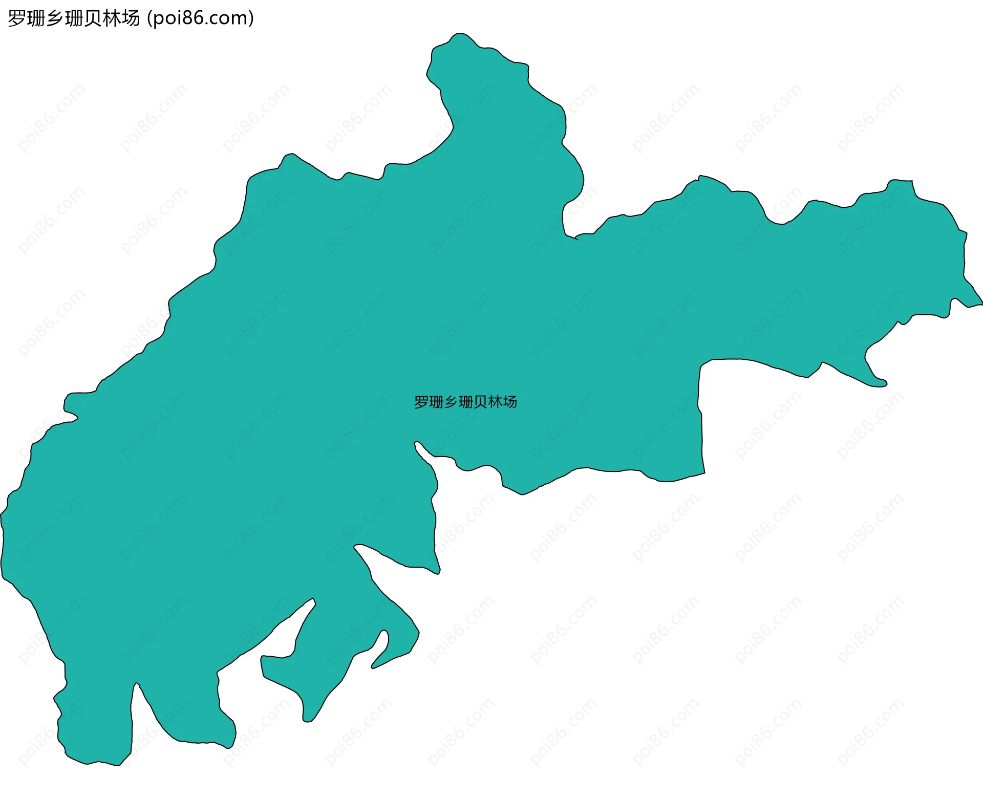 罗珊乡珊贝林场边界地图