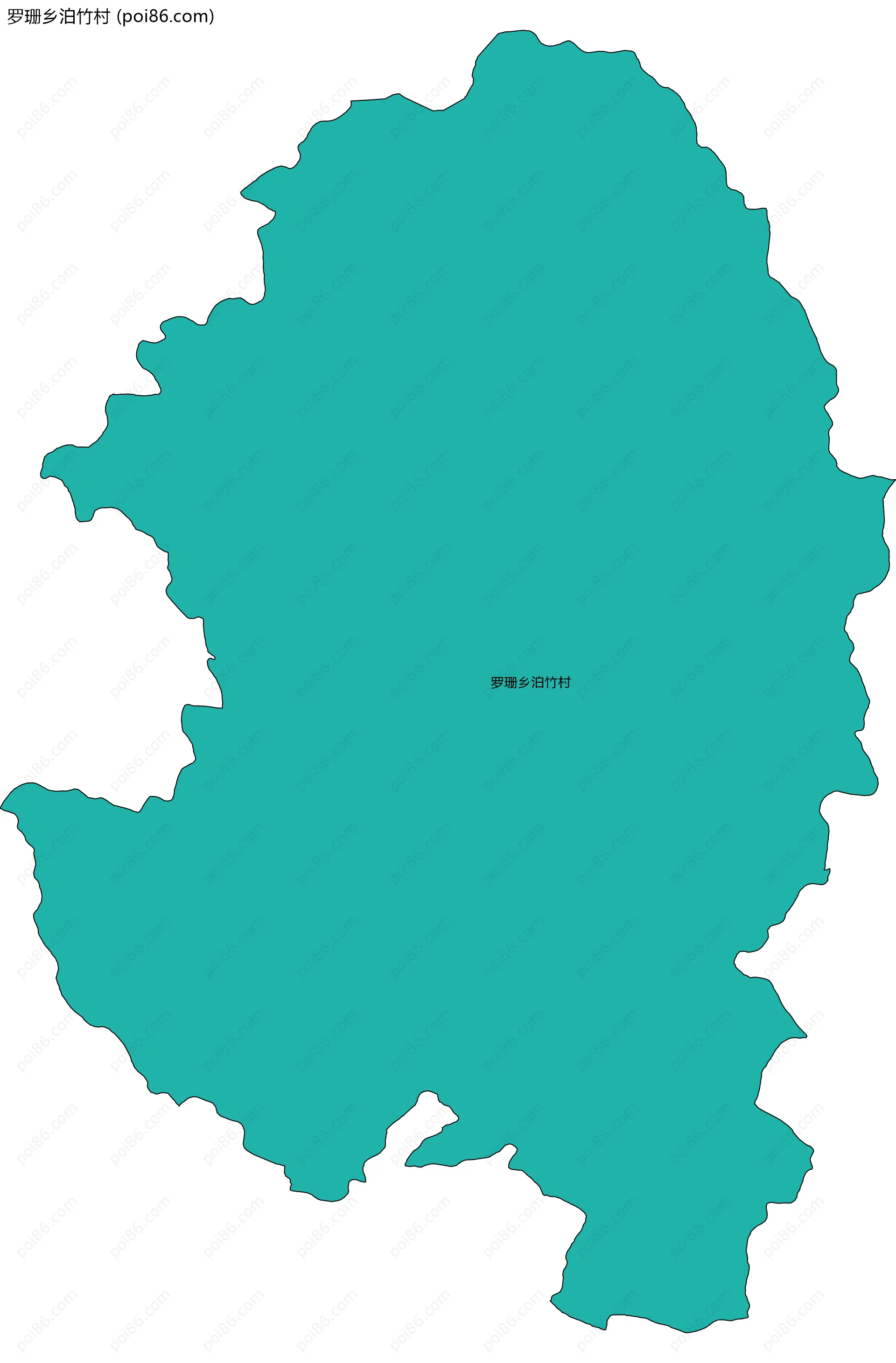 罗珊乡泊竹村边界地图