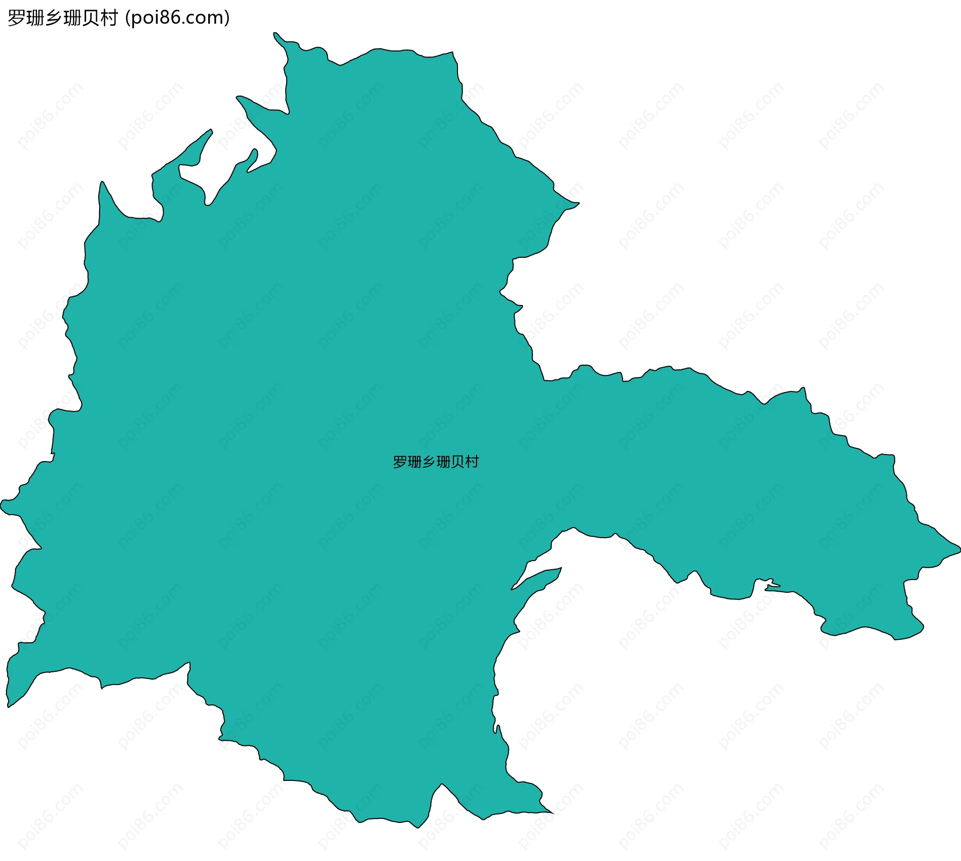 罗珊乡珊贝村边界地图