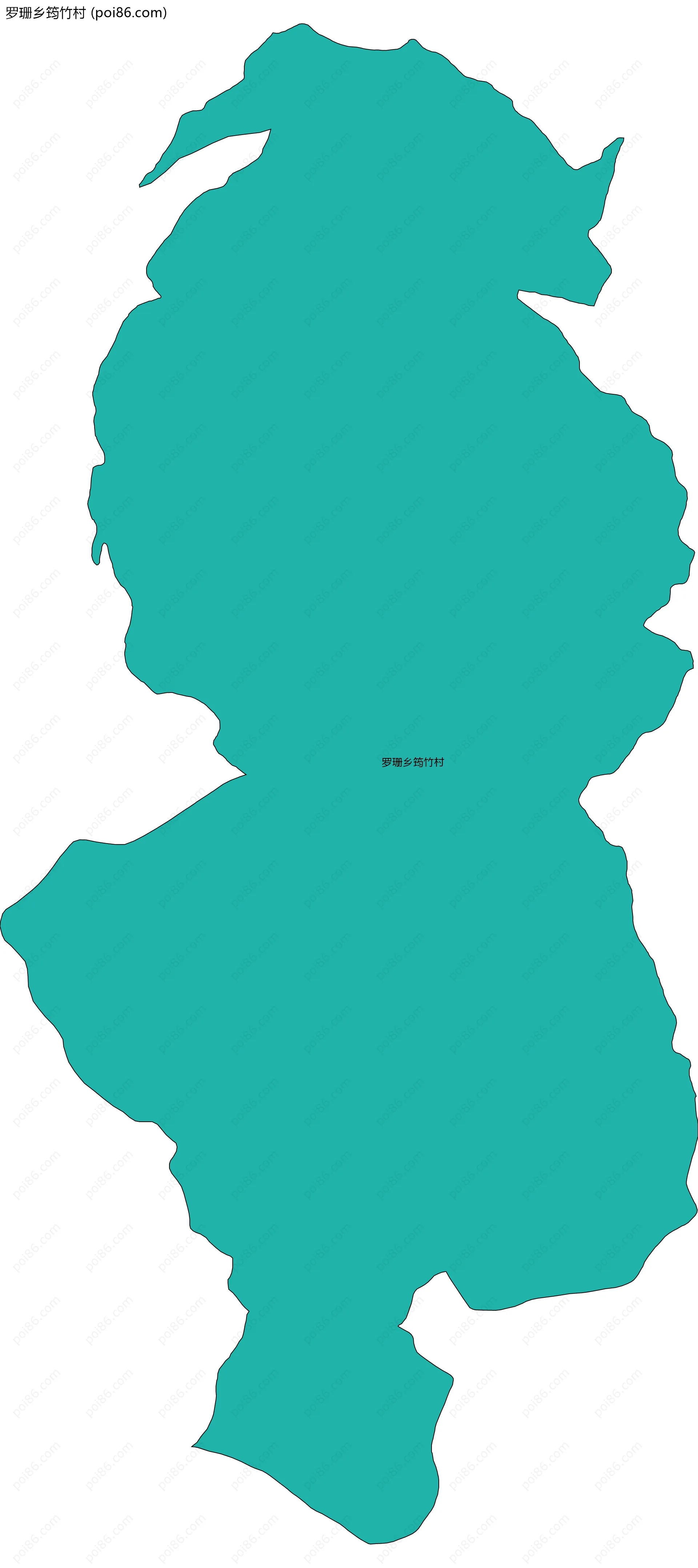 罗珊乡筠竹村边界地图