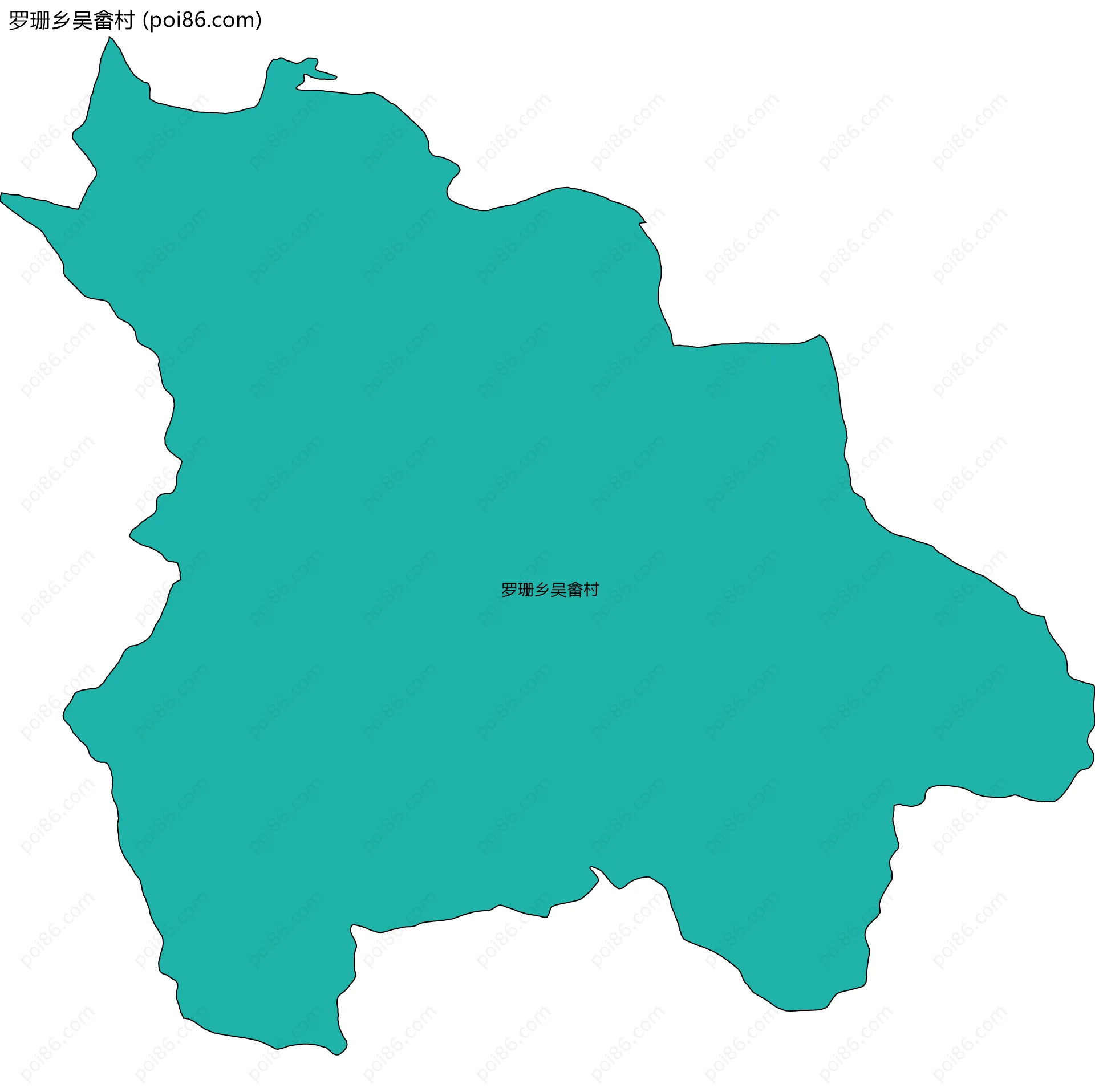 罗珊乡吴畲村边界地图