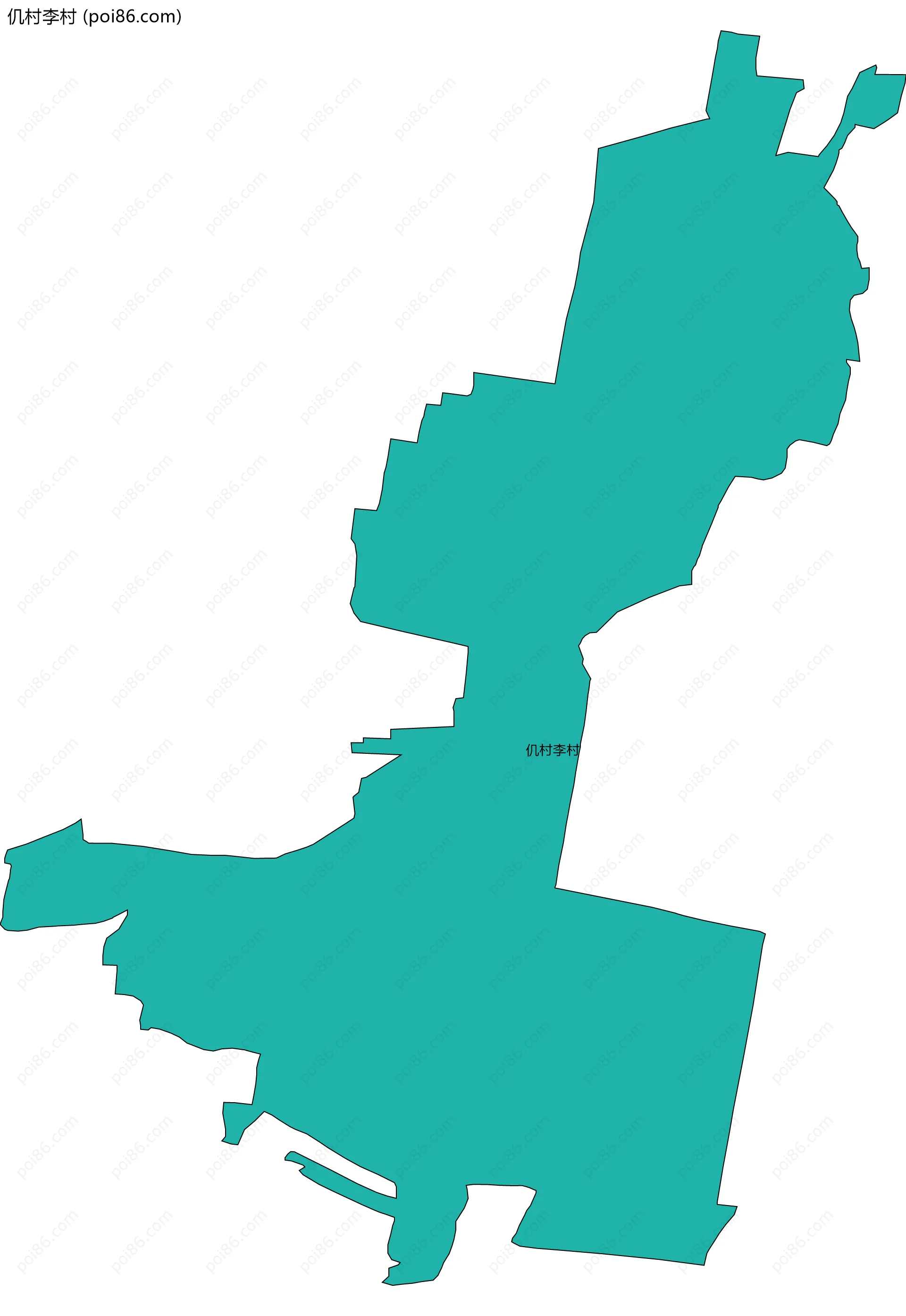仉村李村边界地图