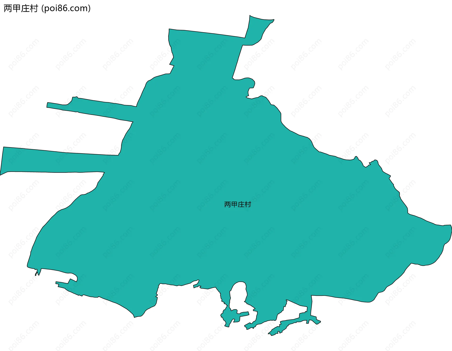 两甲庄村边界地图